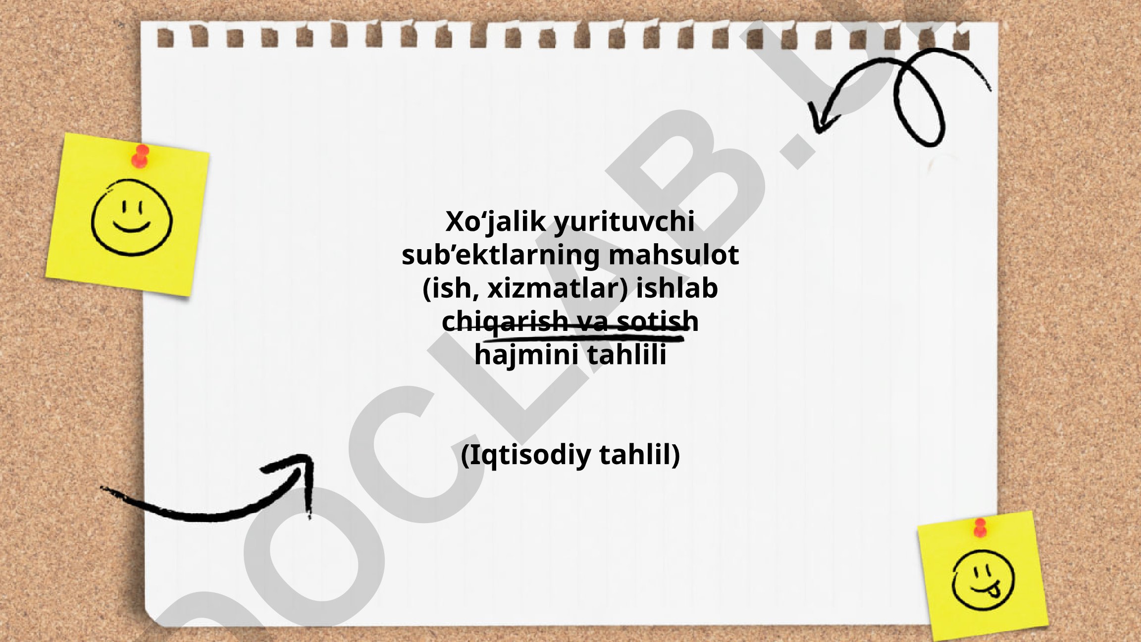 Xo‘jalik yurituvchi sub’ektlarning mahsulot ishlab chiqarish va sotish hajmini tahlili