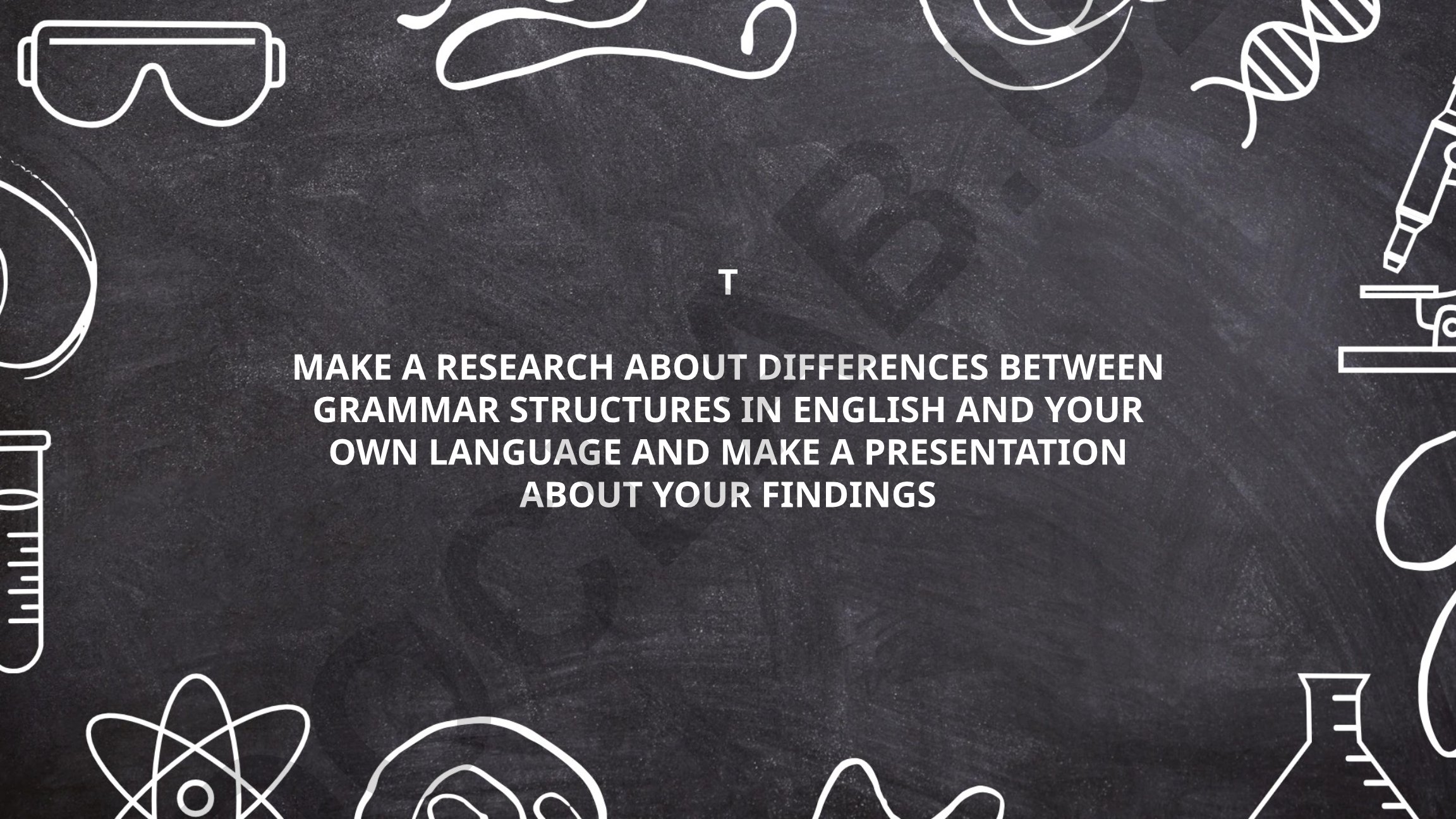 Ingliz va ona til grammatik tuzilmalari farqlari