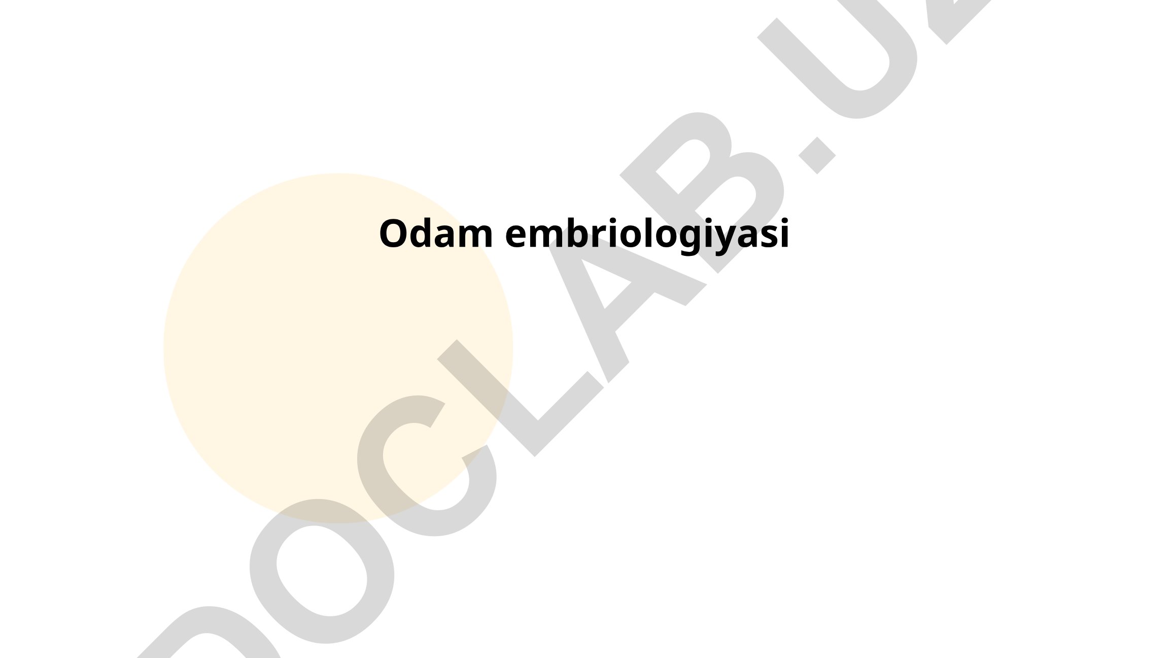 Odam embriologiyasi