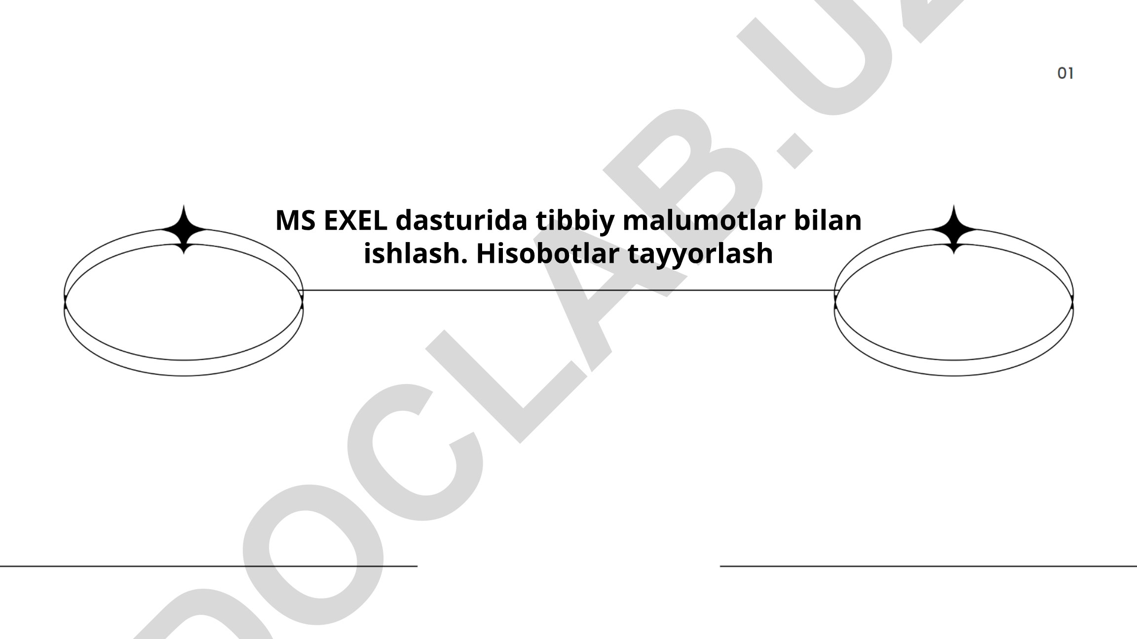 MS Excel dasturida tibbiy ma'lumotlar bilan ishlash va hisobotlar tayyorlash
