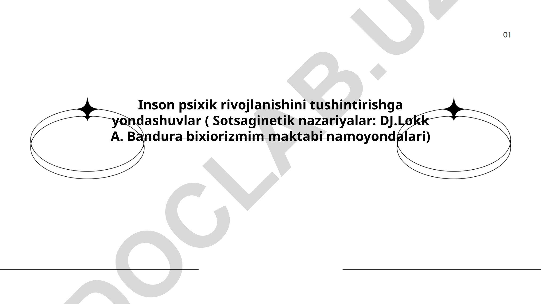 Inson psixik rivojlanishini tushintirishga yondashuvlar va sotsaginetik nazariyalar