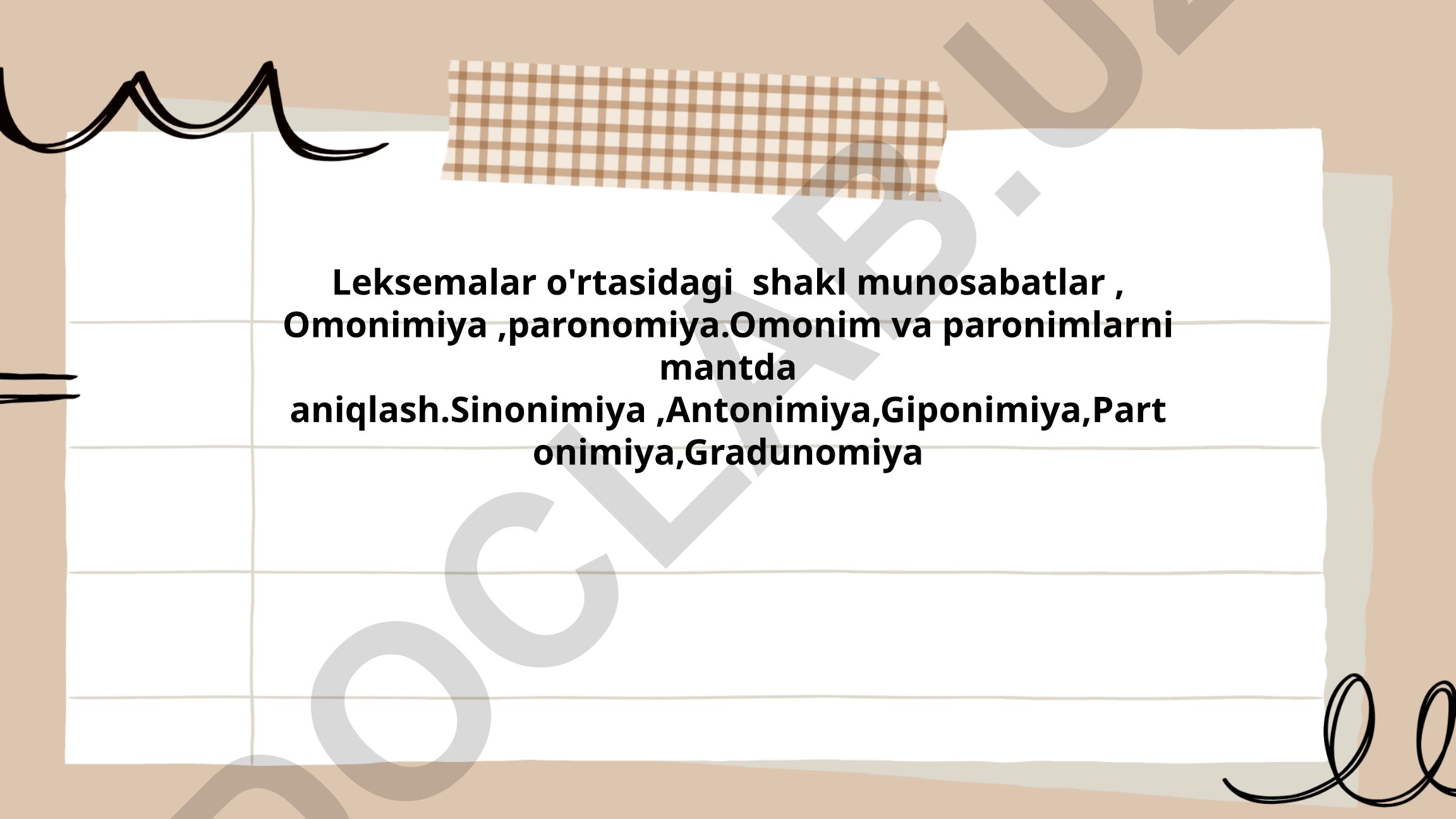 Leksemalar o'rtasidagi shakl munosabatlari va til hodisalari