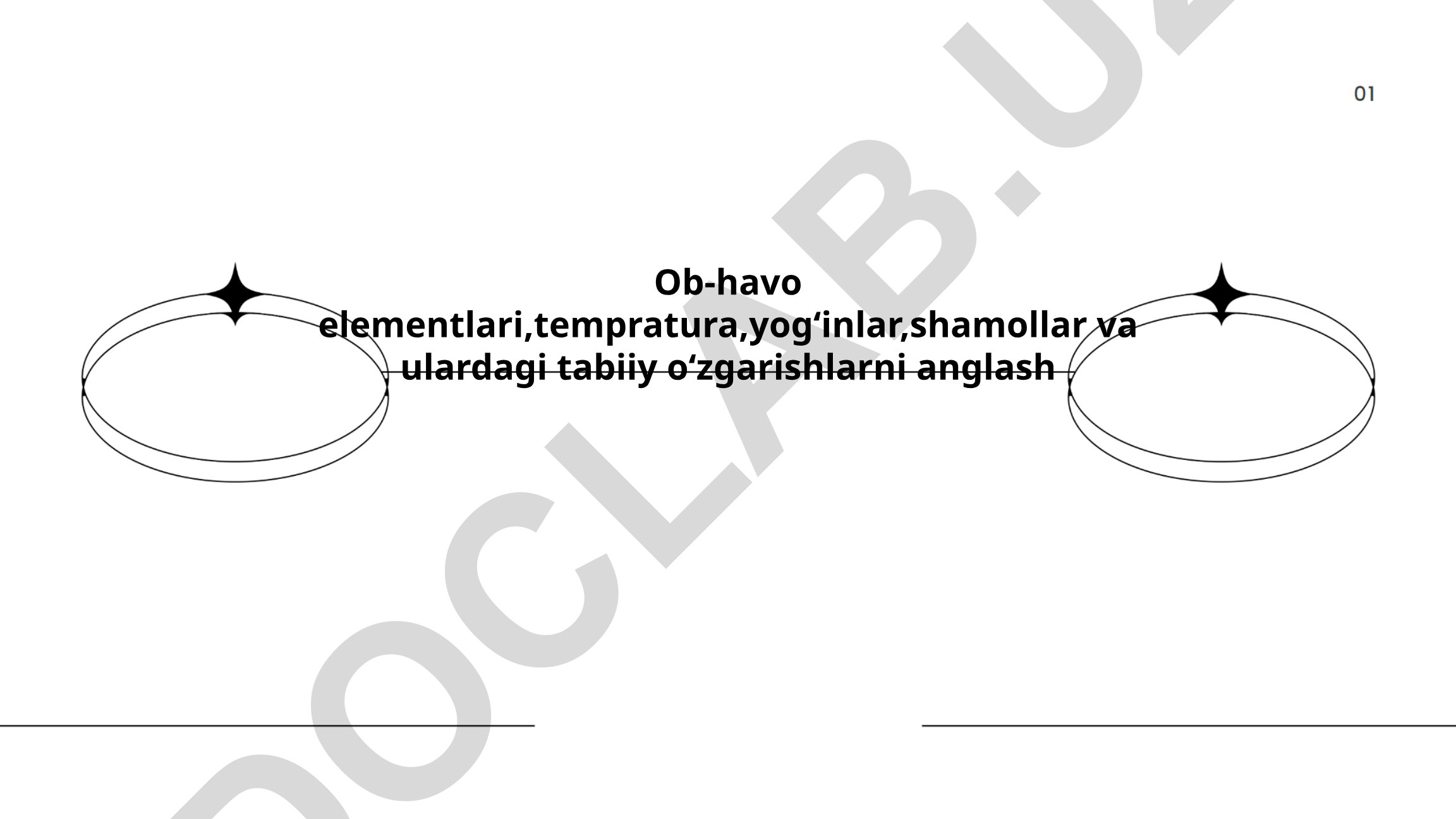 Ob-havo elementlari va ularning tabiiy o'zgarishlari