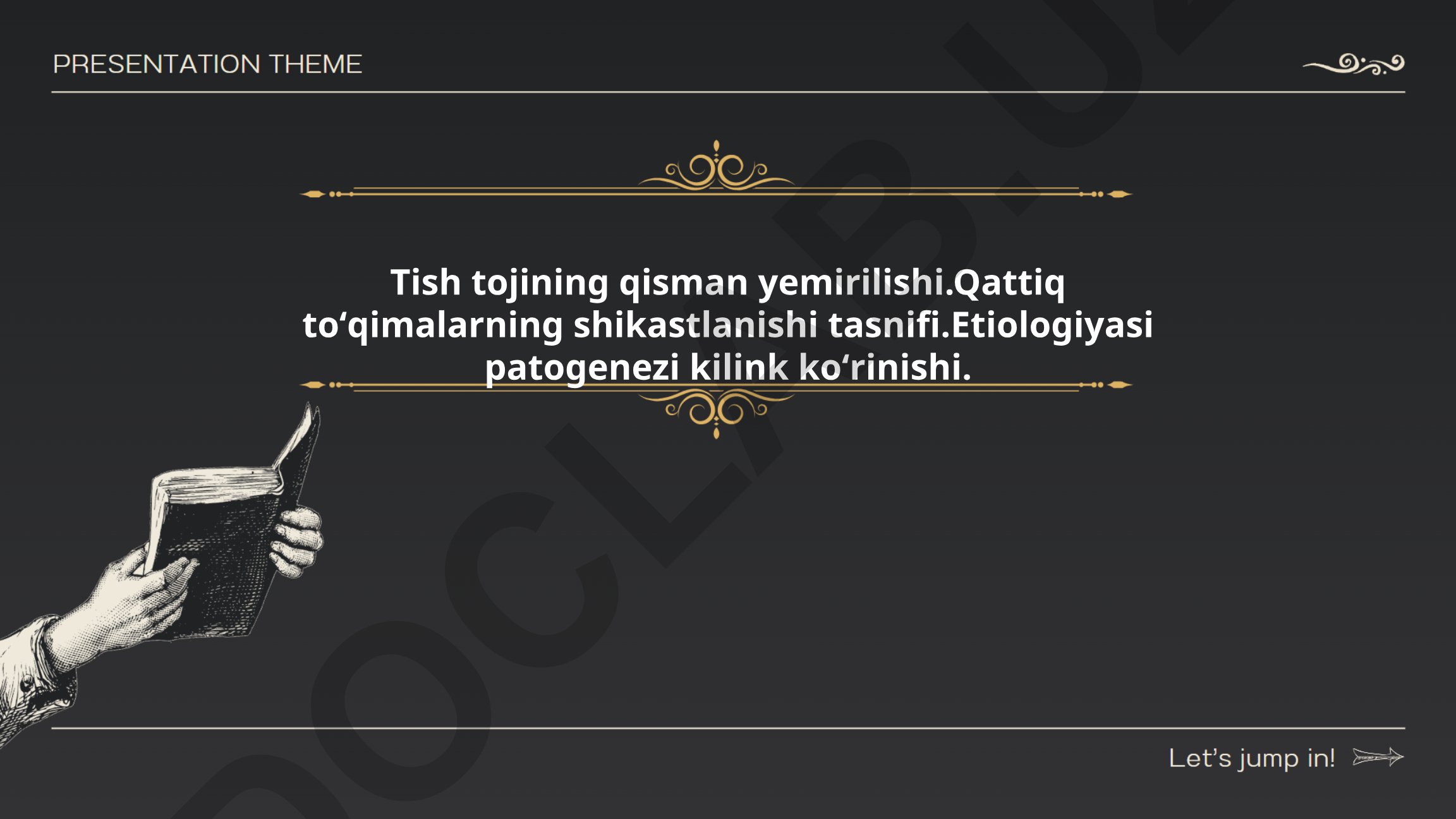 Tish tojining qisman yemirilishi turlari va qattiq to'qimalar shikastlanishi