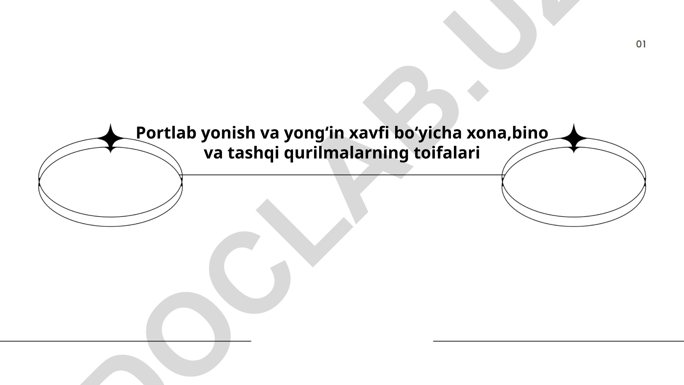 Portlab yonish va yongʻin xavfi boʻyicha xona, bino va tashqi qurilmalarning toifalari