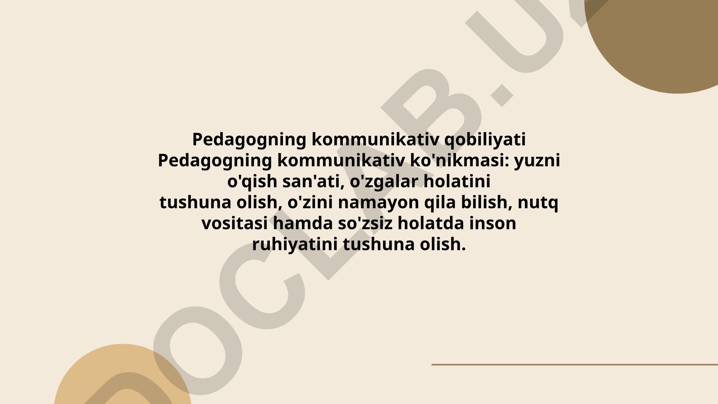 Pedagogning kommunikativ qobiliyati va ko'nikmalari