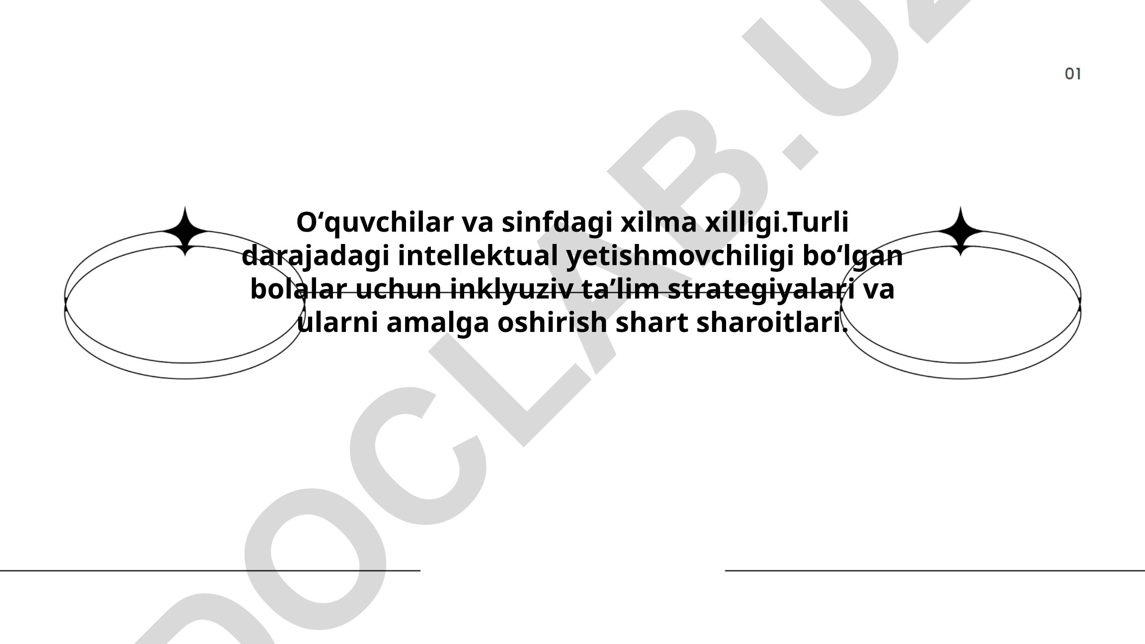 O'quvchilar va sinfdagi xilma-xillik: inklyuziv ta'lim strategiyalari