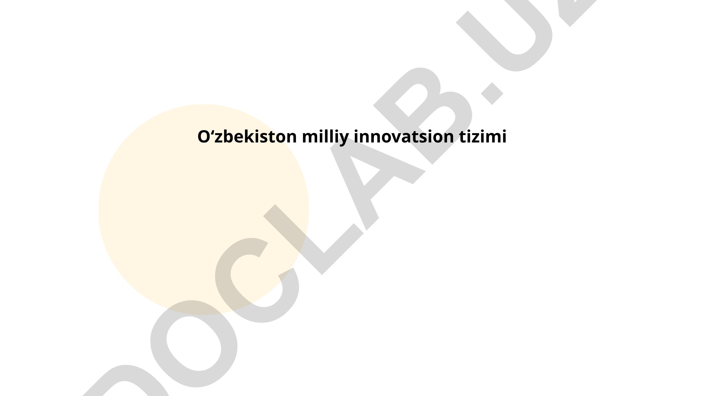 Oʻzbekiston milliy innovatsion tizimi