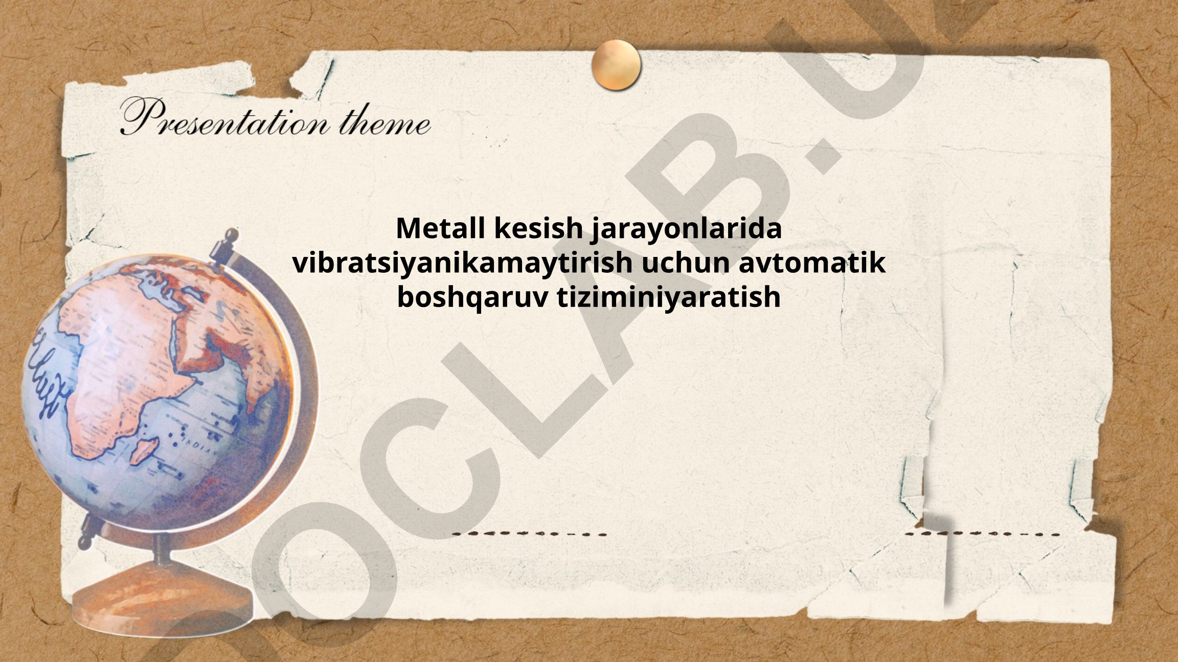 Metall kesish jarayonlarida vibratsiyani kamaytirish uchun avtomatik boshqaruv tizimini yaratish