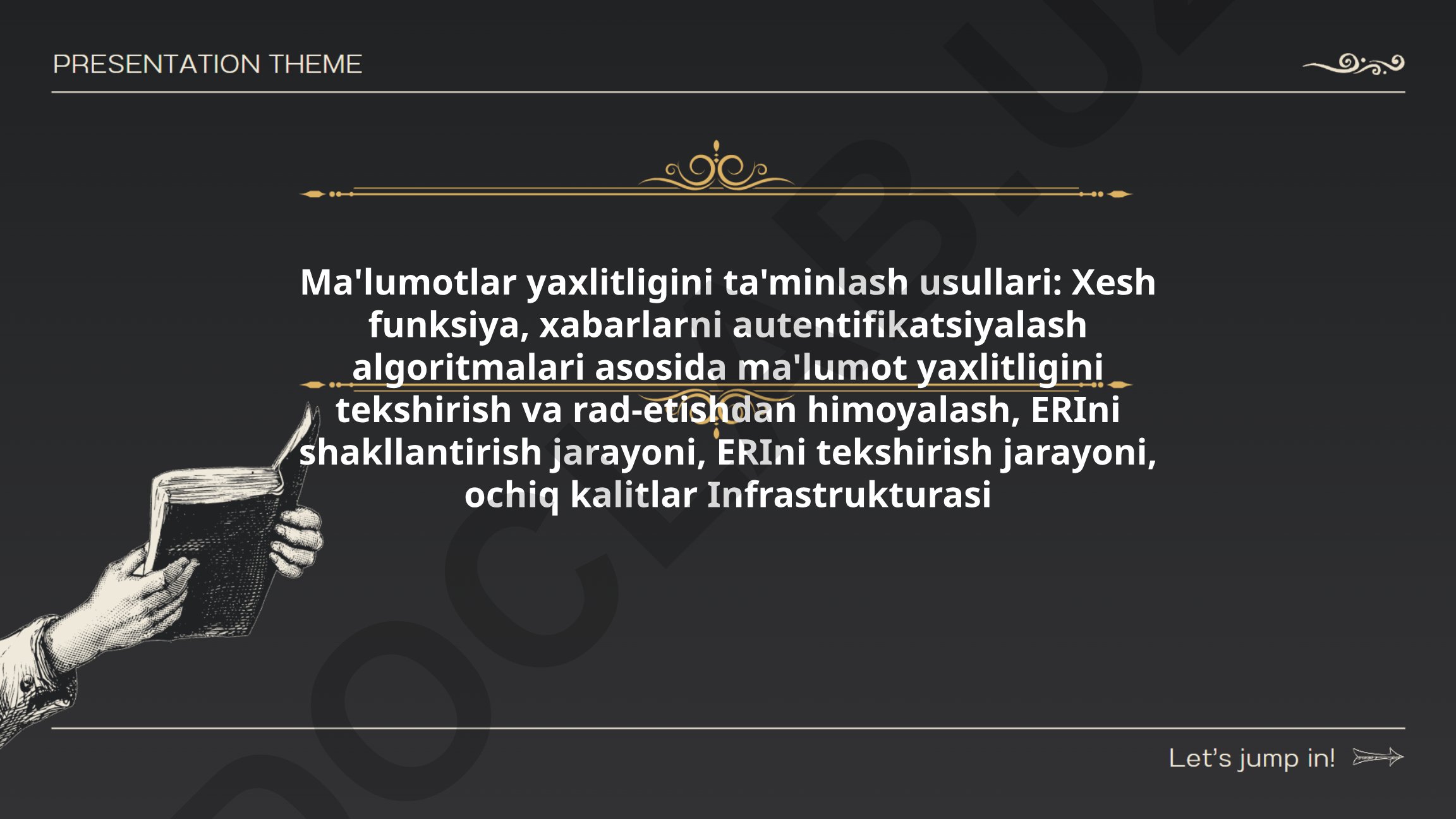 Ma'lumotlar yaxlitligini ta'minlash usullari