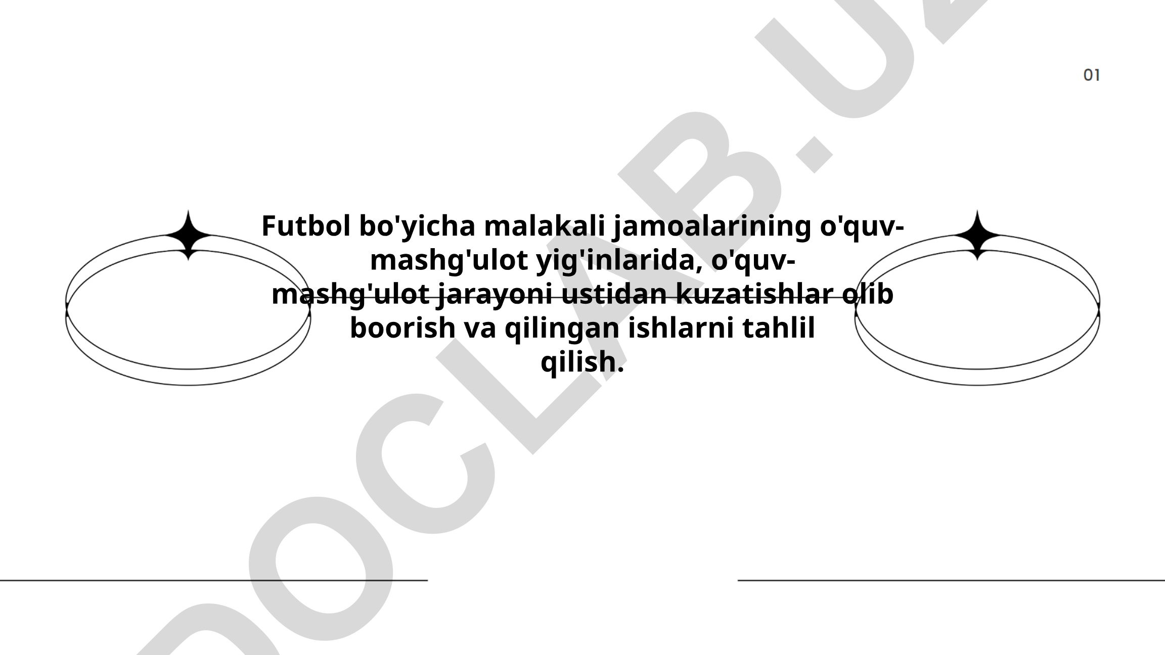 Futbol jamoalarining o'quv-mashg'ulot jarayonlari tahlili