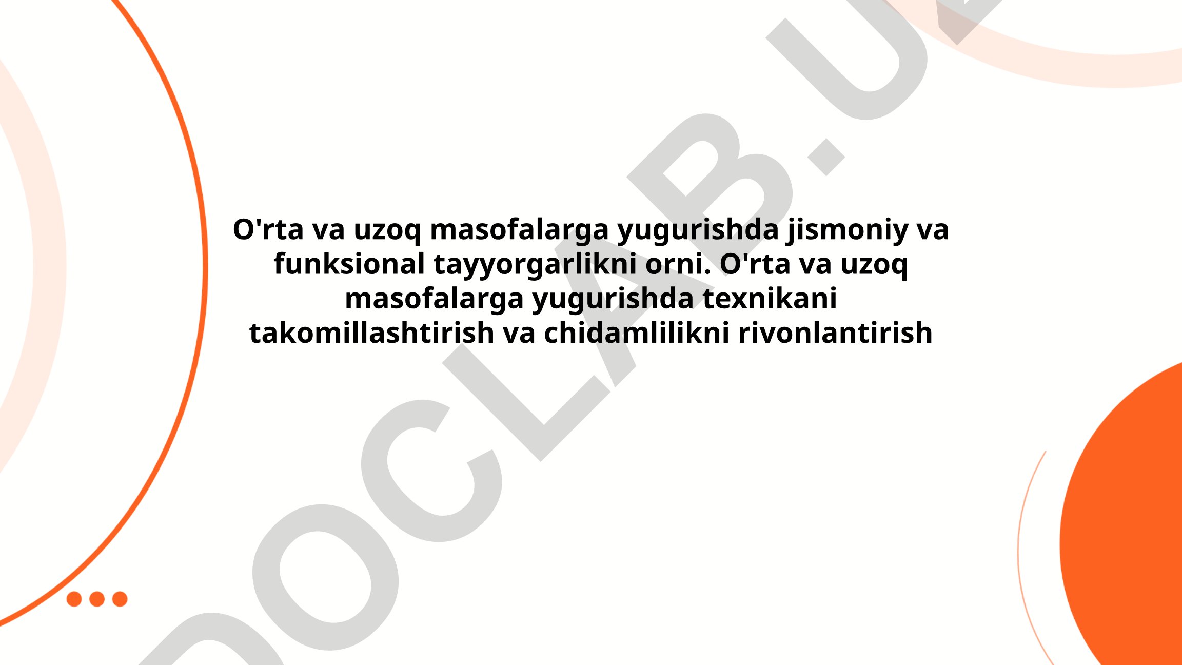 O'rta va uzoq masofalarga yugurishda jismoniy tayyorgarlik va texnika