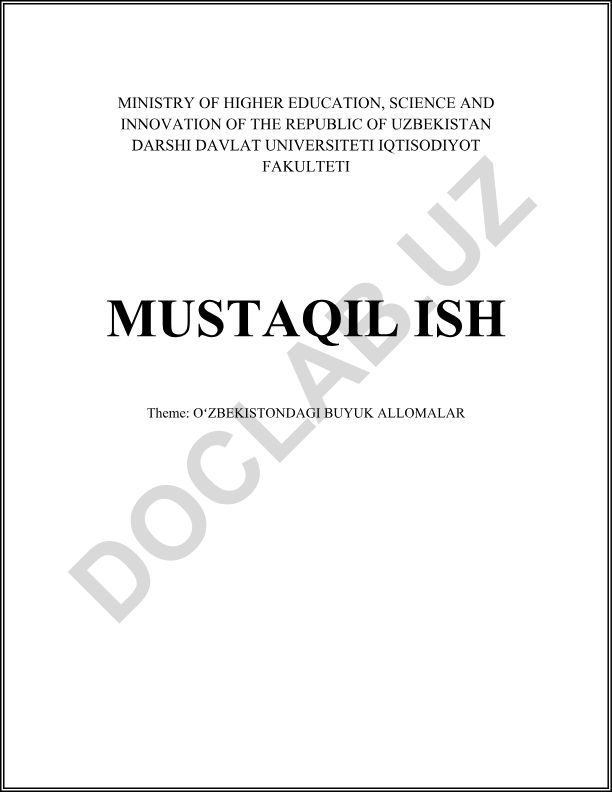 Oʻzbekistondagi buyuk allomalar