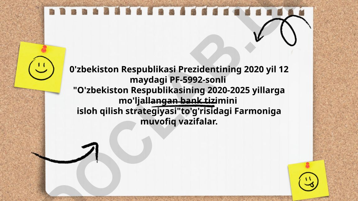 O'zbekiston bank tizimini isloh qilish strategiyasi va vazifalar