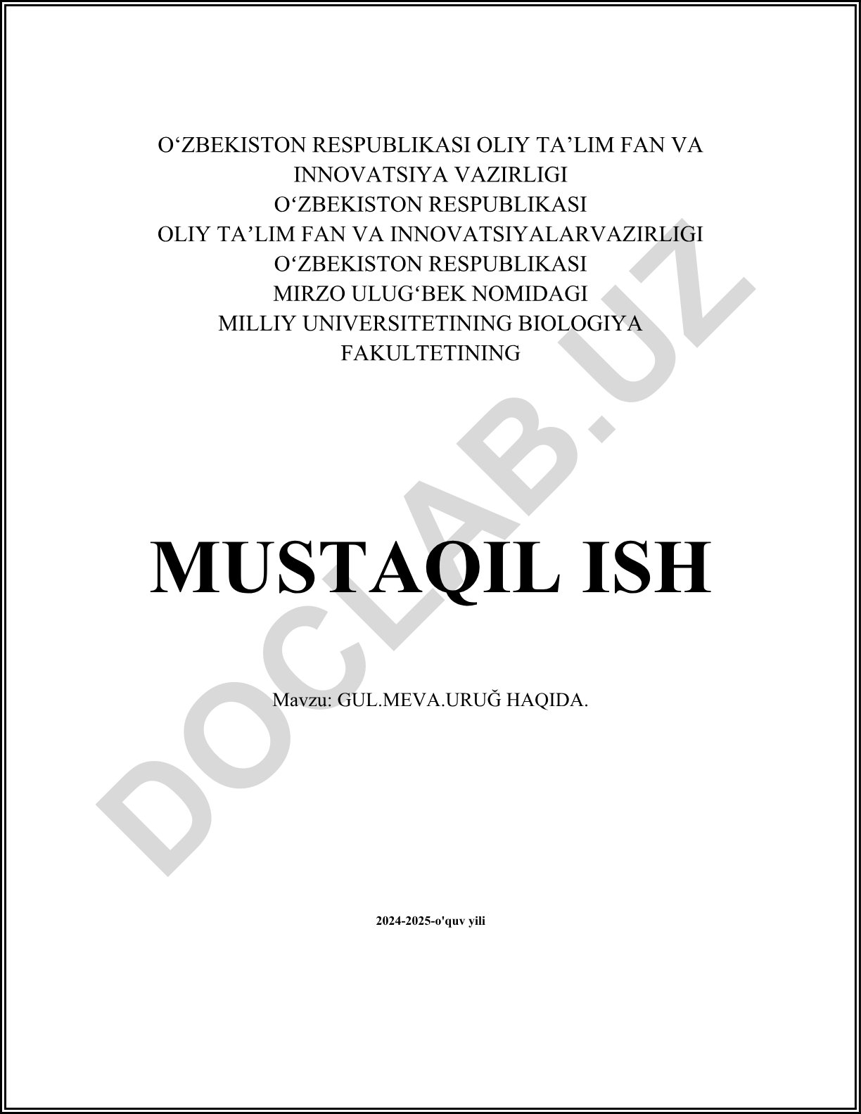 Gul, meva, urug' haqida