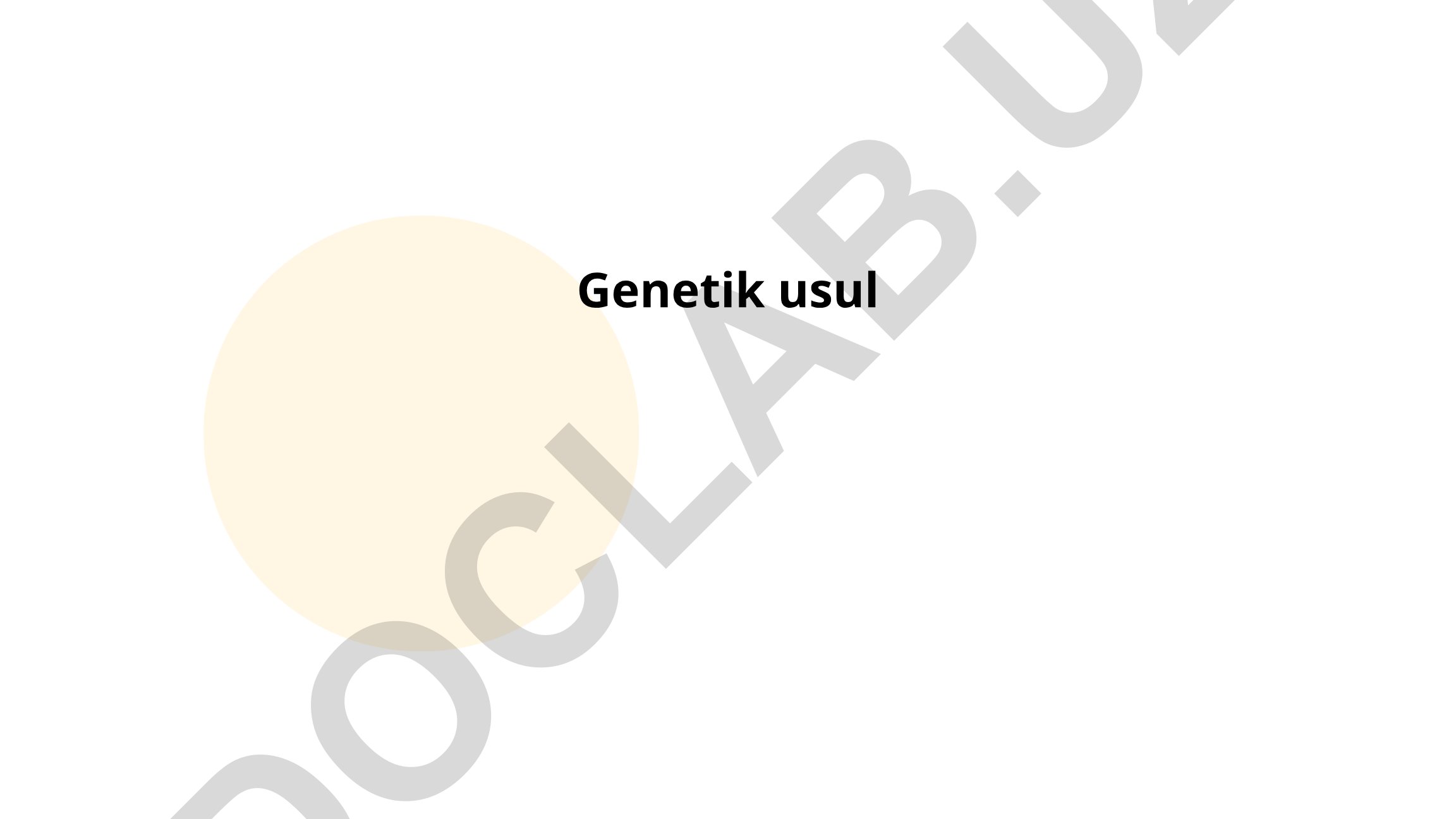 Genetik identifikatsiya usullari va gen genetikasi