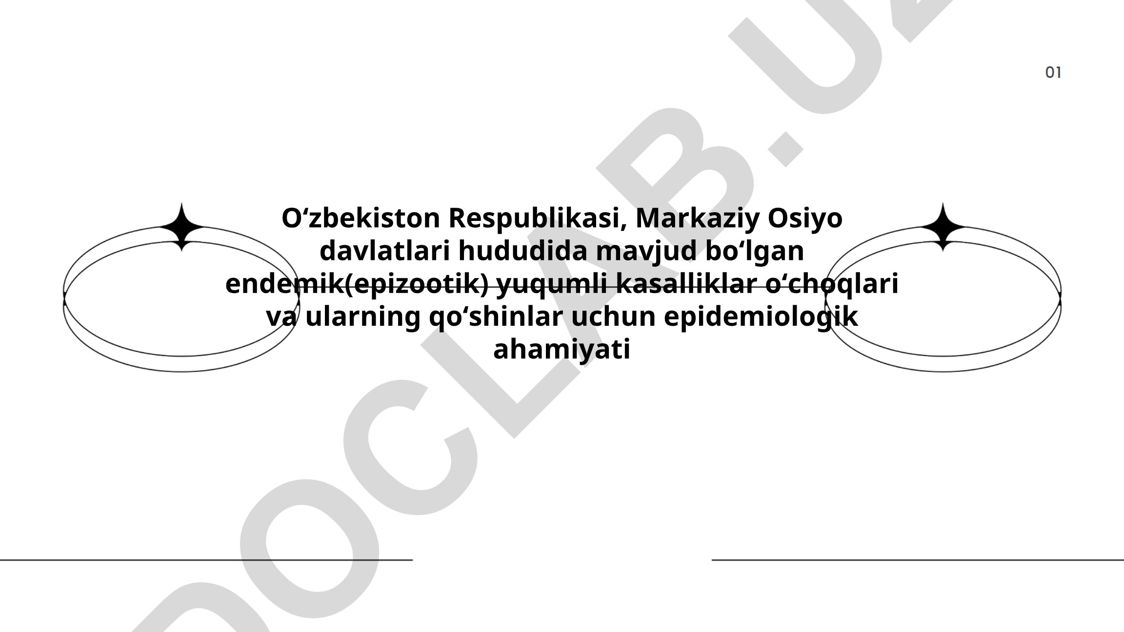 O'zbekiston va Markaziy Osiyoda endemik yuqumli kasalliklar o'choqlari va harbiylar uchun epidemiologik ahamiyati
