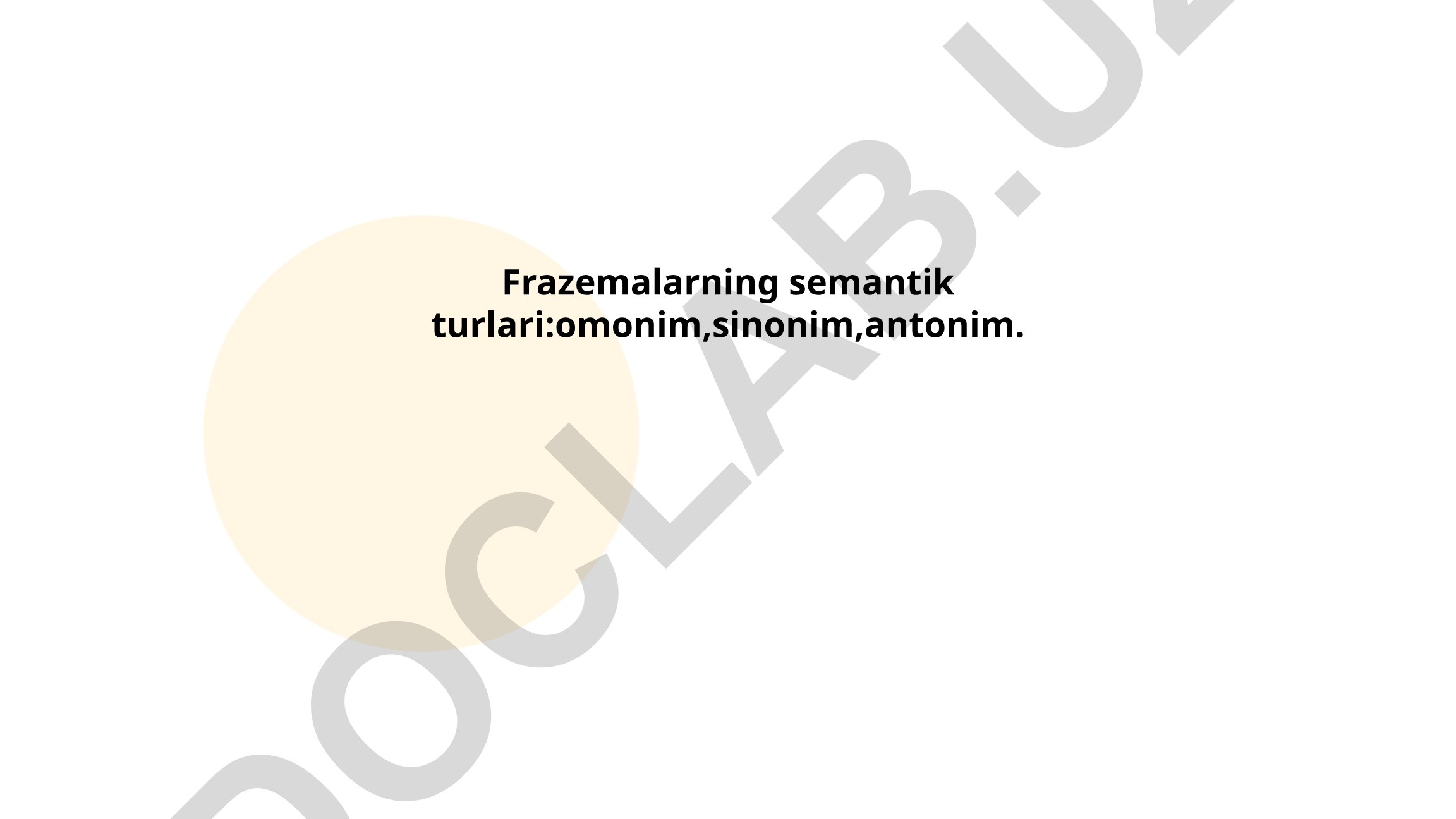 Frazeologik omonim, sinonim va antonimlar