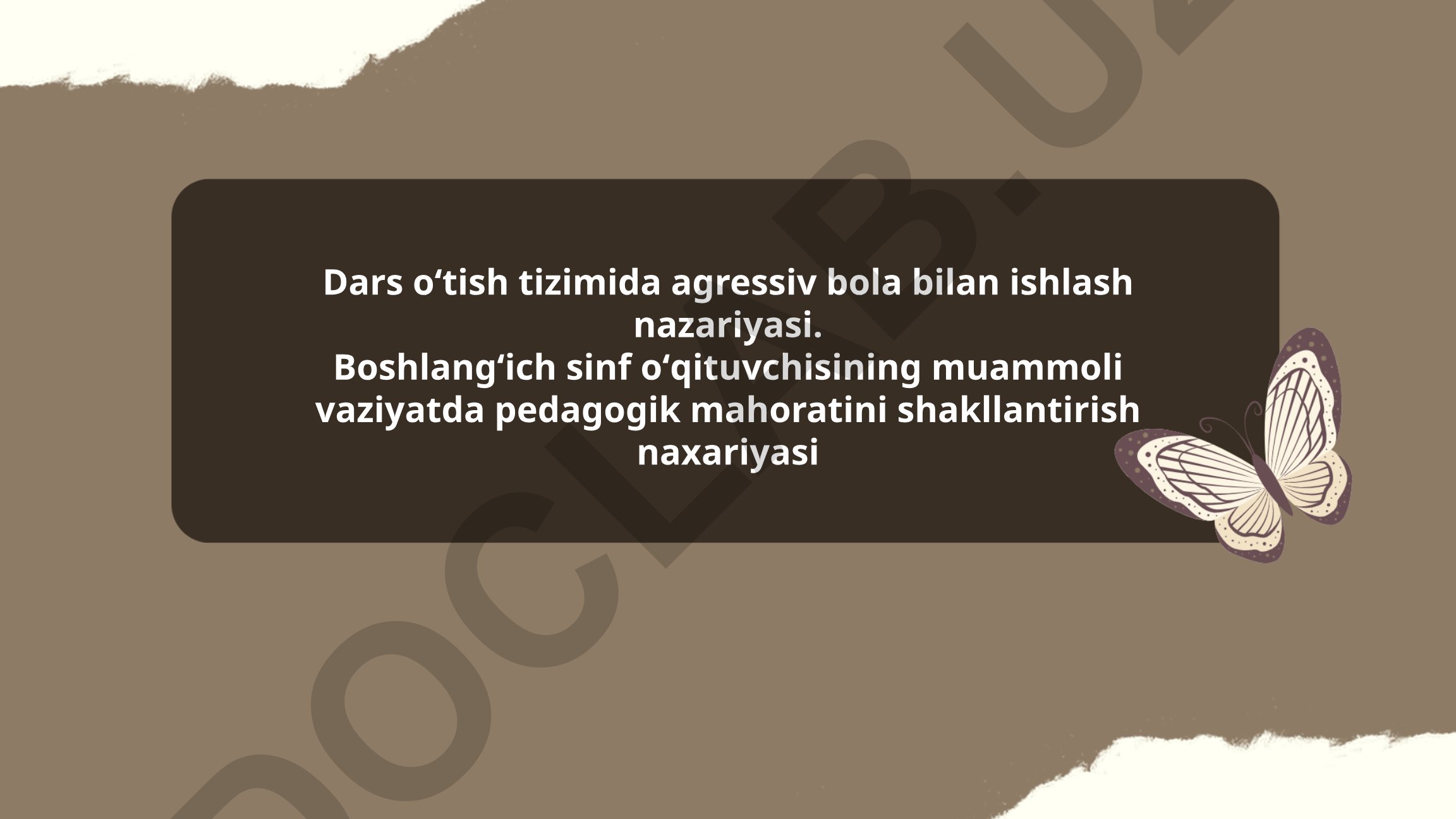 Agressiv bolalar psixologiyasi va boshlang'ich sinfda ishlash strategiyalari