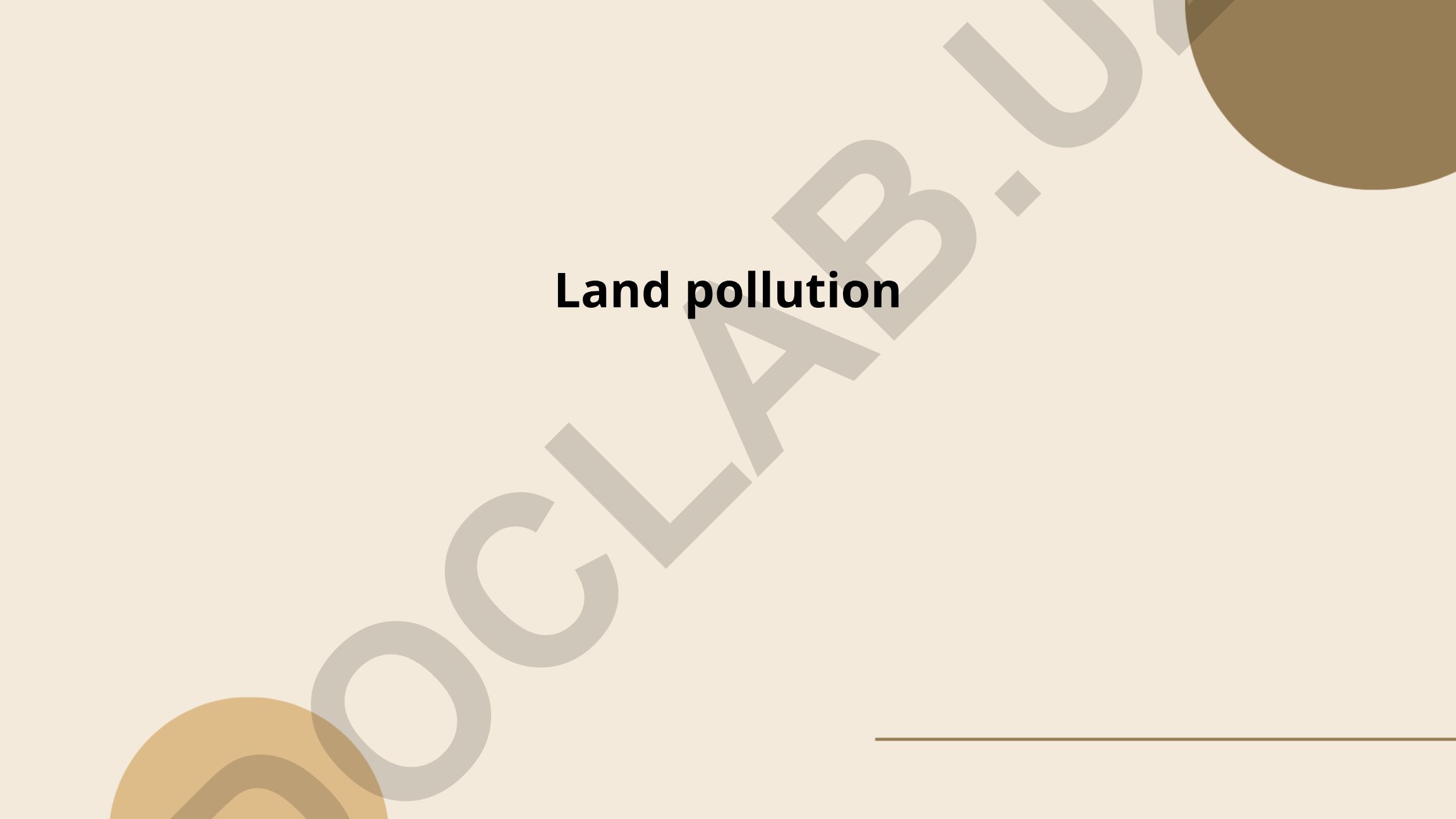 Land Pollution Sources and Impacts