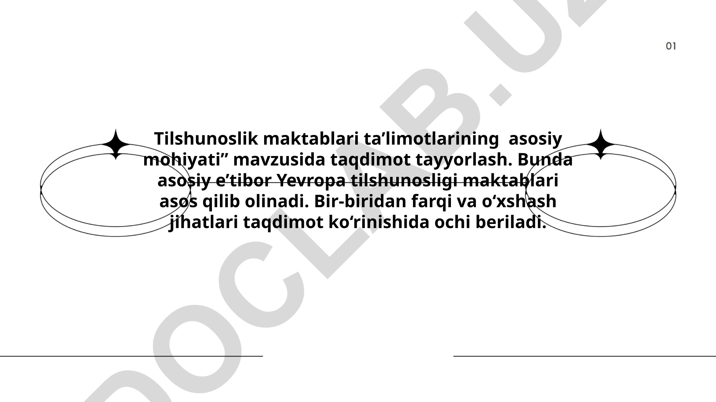 Tilshunoslik maktablari ta’limotlarining asosiy mohiyati