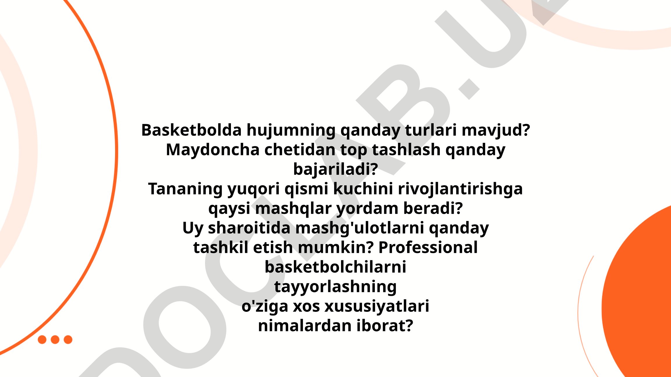 Basketbol hujum turlari va mashg'ulot metodikasi