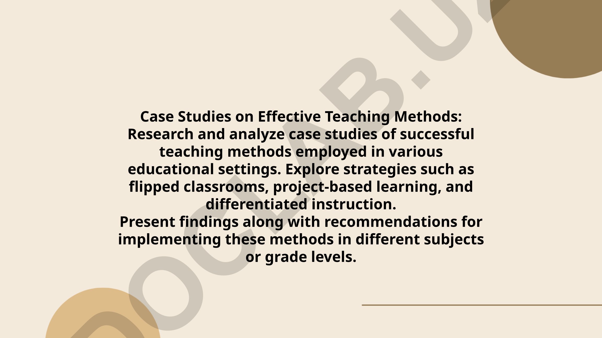 Case Studies on Effective Teaching Methods