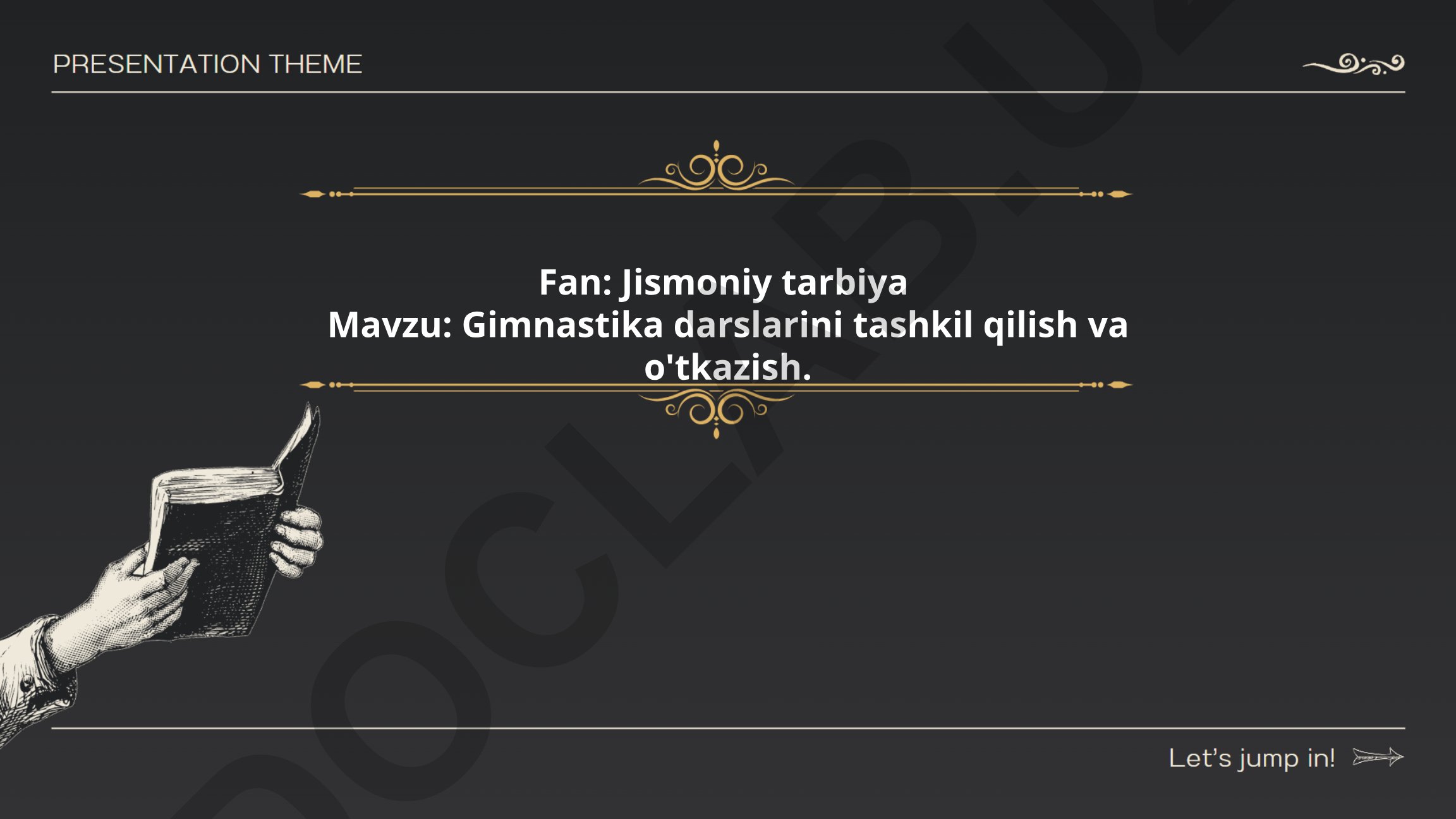 Gimnastika darslarini tashkil qilish va o'tkazish