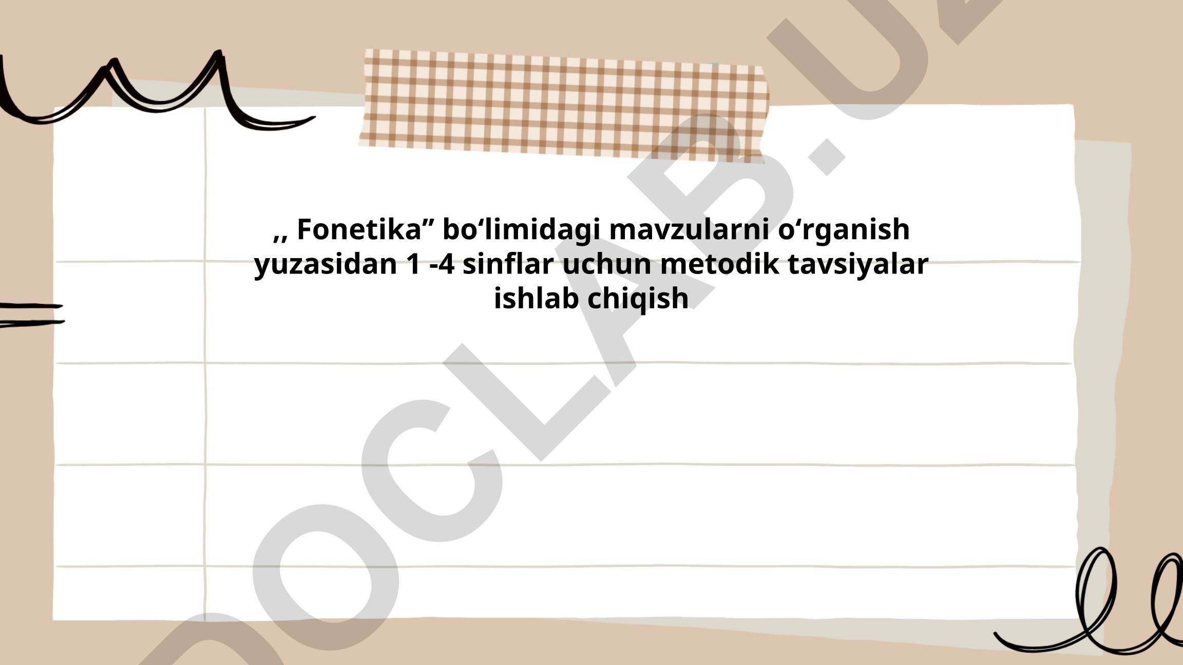 Fonetika asoslari va ovozli tovushlar tahlili