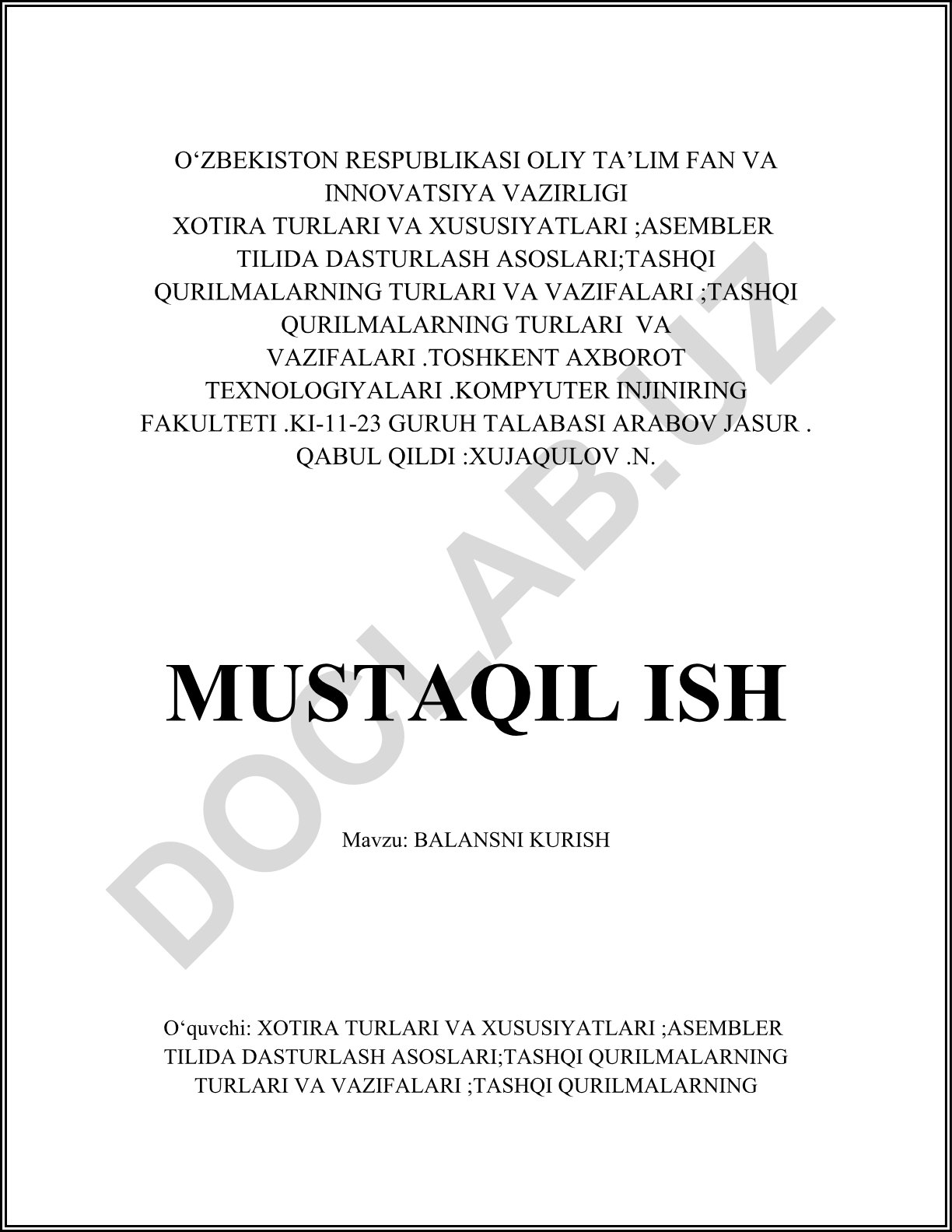 BALANSNI KURISH