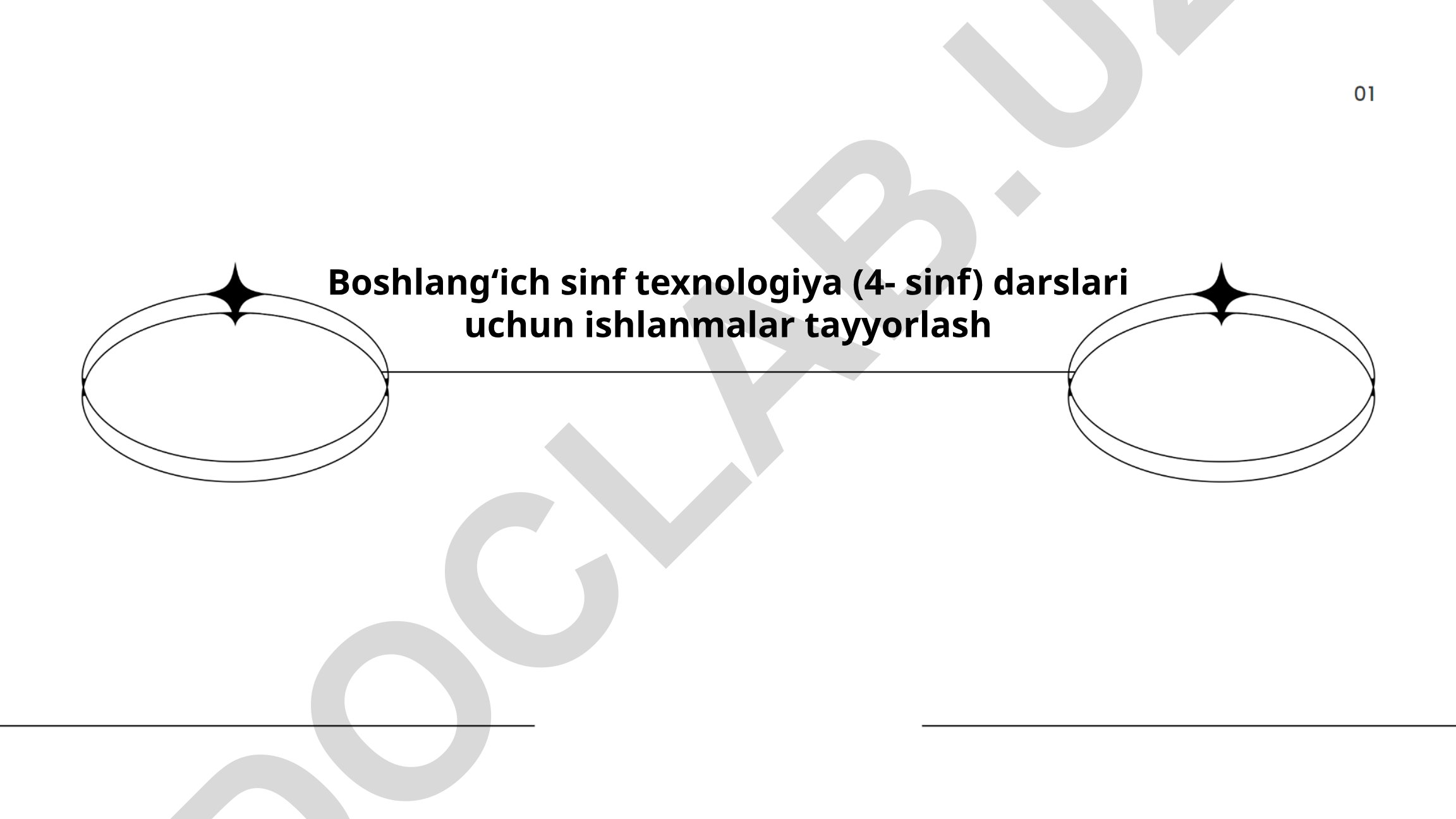 Boshlang'ich sinf texnologiya darslari uchun ishlanmalar