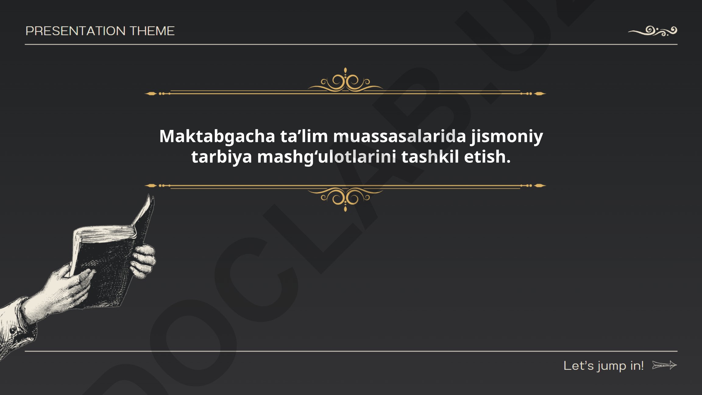 Maktabgacha ta’lim muassasalarida jismoniy tarbiya mashg‘ulotlarini tashkil etish