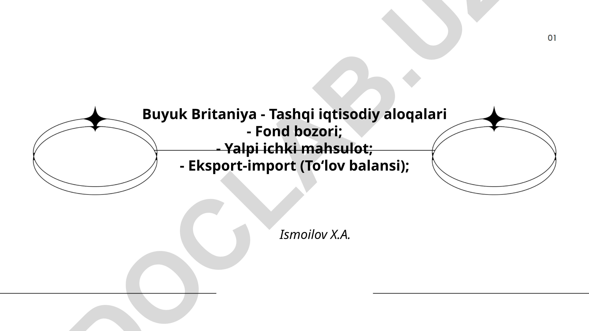 Buyuk Britaniya tashqi iqtisodiy aloqalari va fond bozori