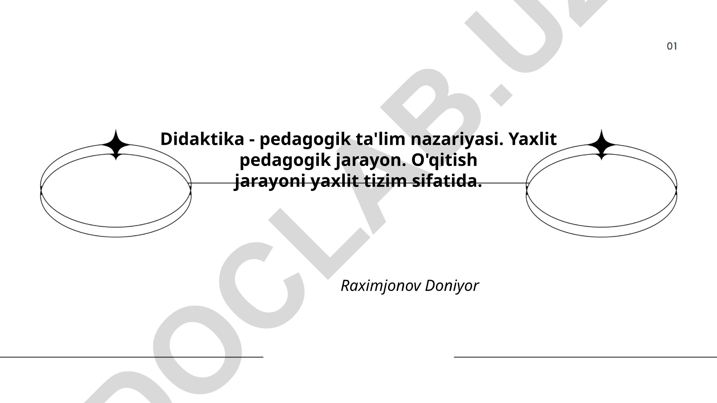 Didaktikaning nazariy asoslari va pedagogik texnologiyalar