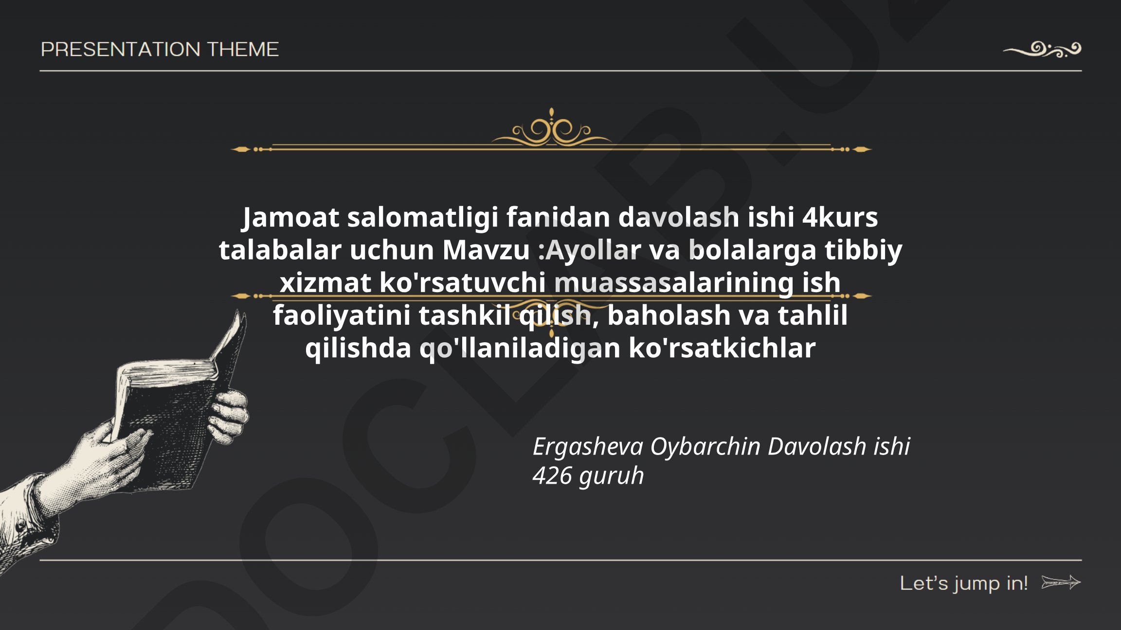 Ayollar va bolalarga tibbiy xizmat ko'rsatuvchi muassasalarining ish faoliyatini tashkil qilish, baholash va tahlil qilishda qo'llaniladigan ko'rsatkichlar
