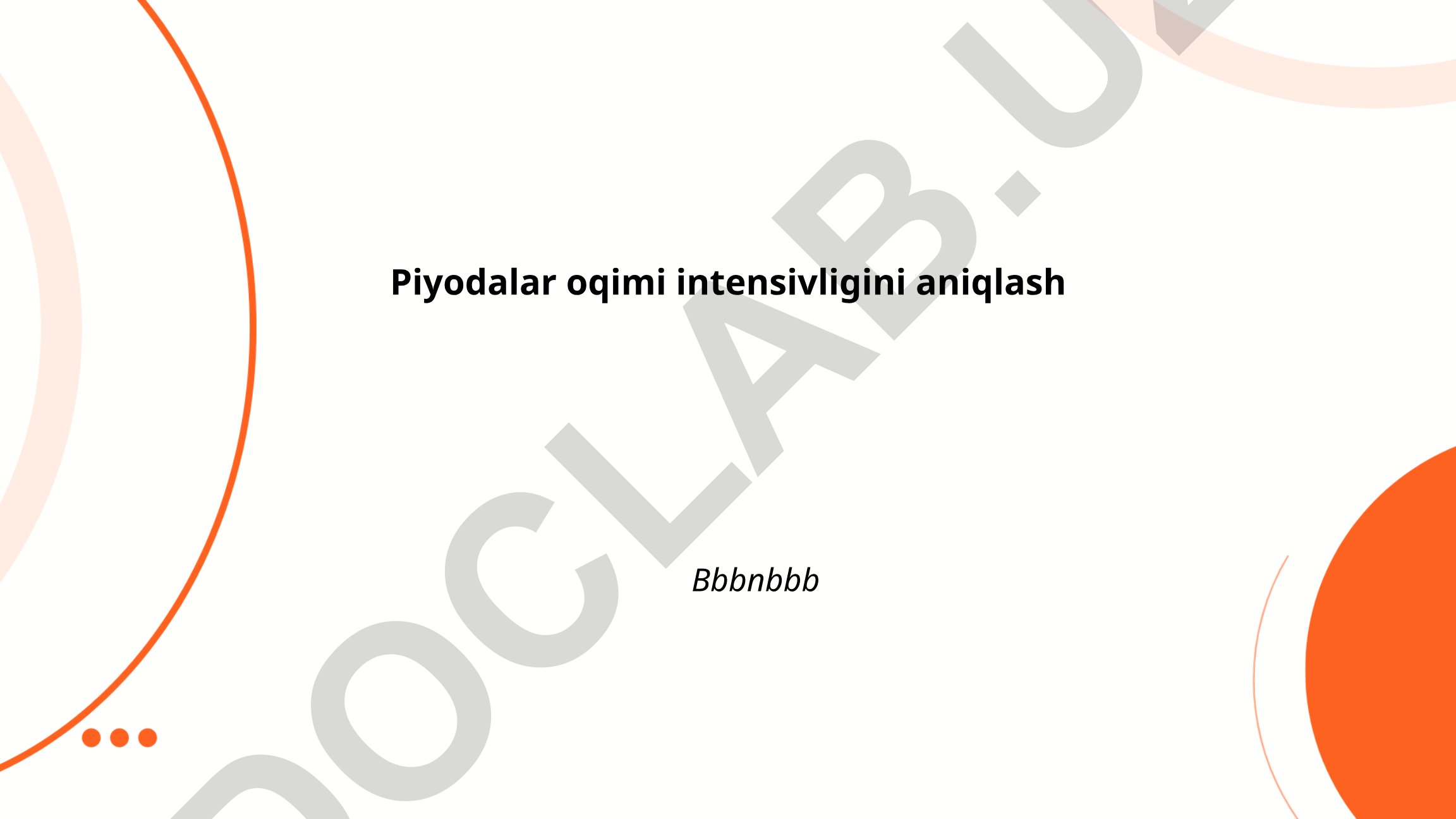 Piyodalar oqimi intensivligini aniqlash