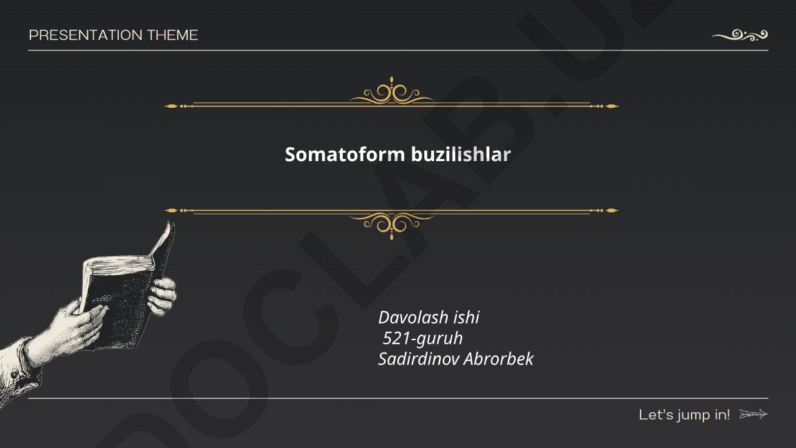 Somatoform buzilishlar davolash ishi