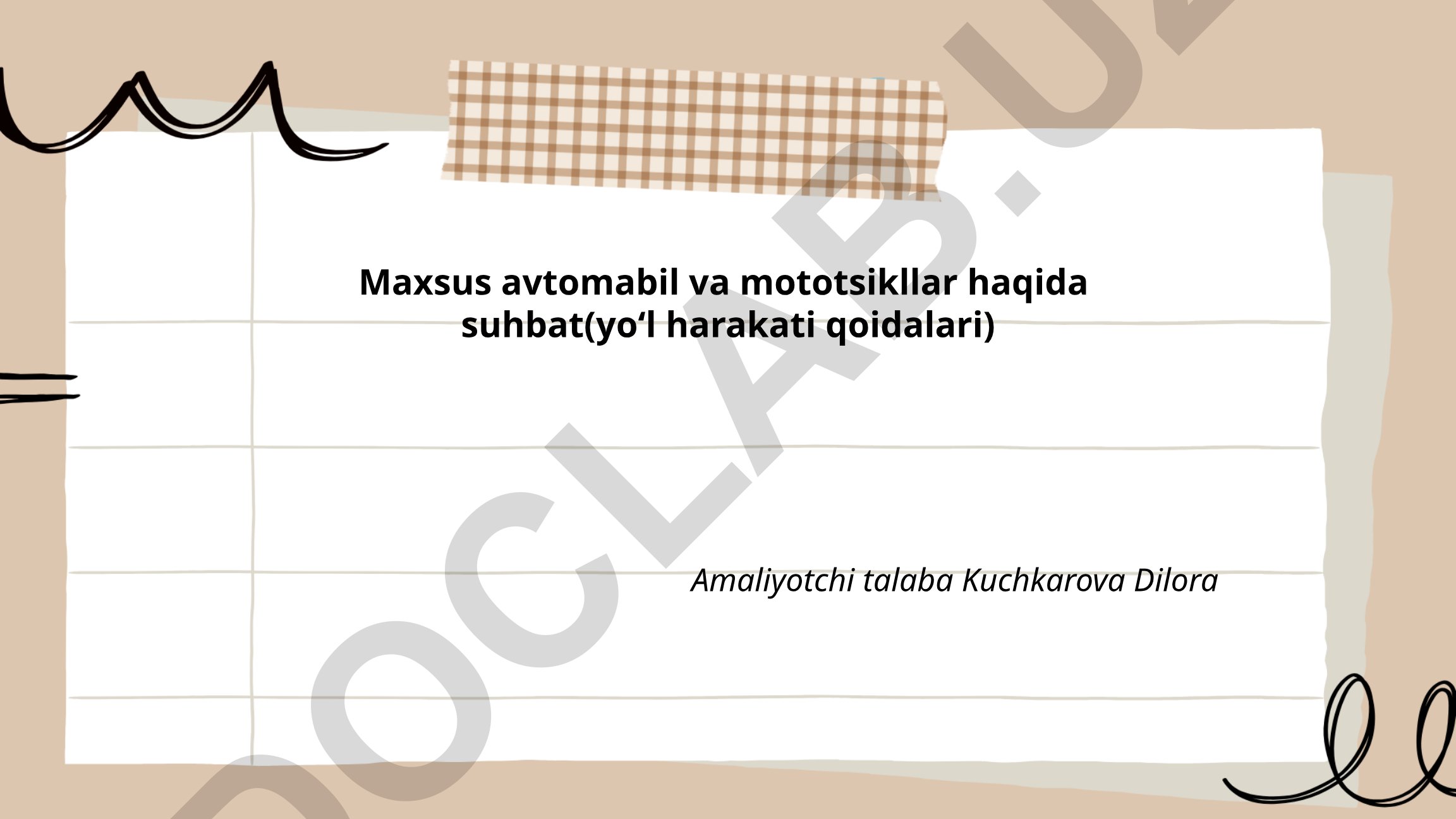 Maxsus avtomobillar va mototsikllarning yo'l harakati qoidalari