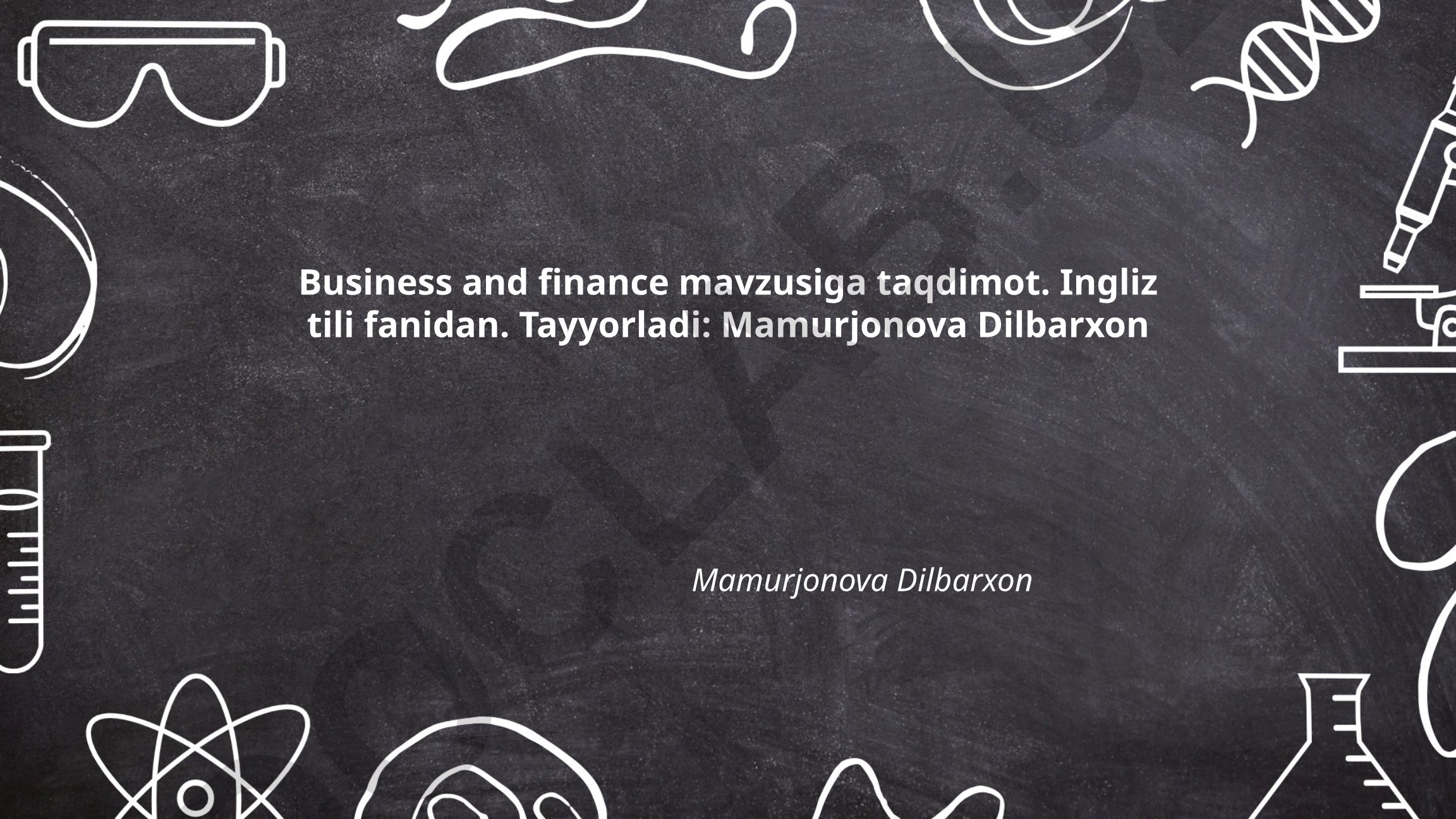 Business and Finance
