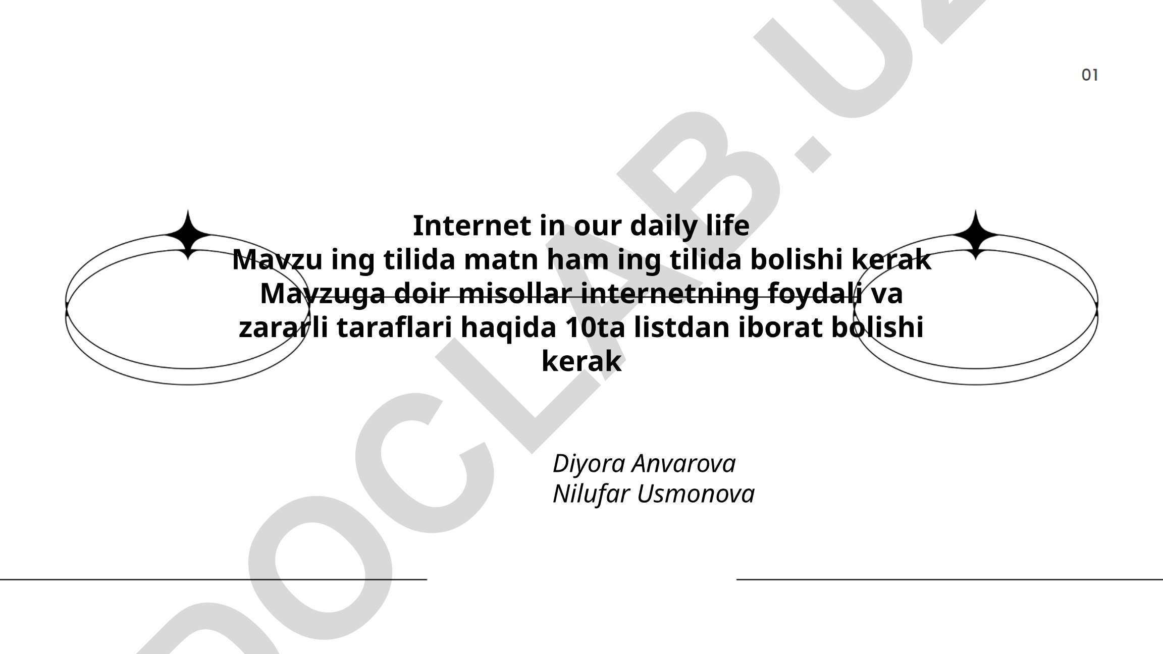 Internet in our daily life