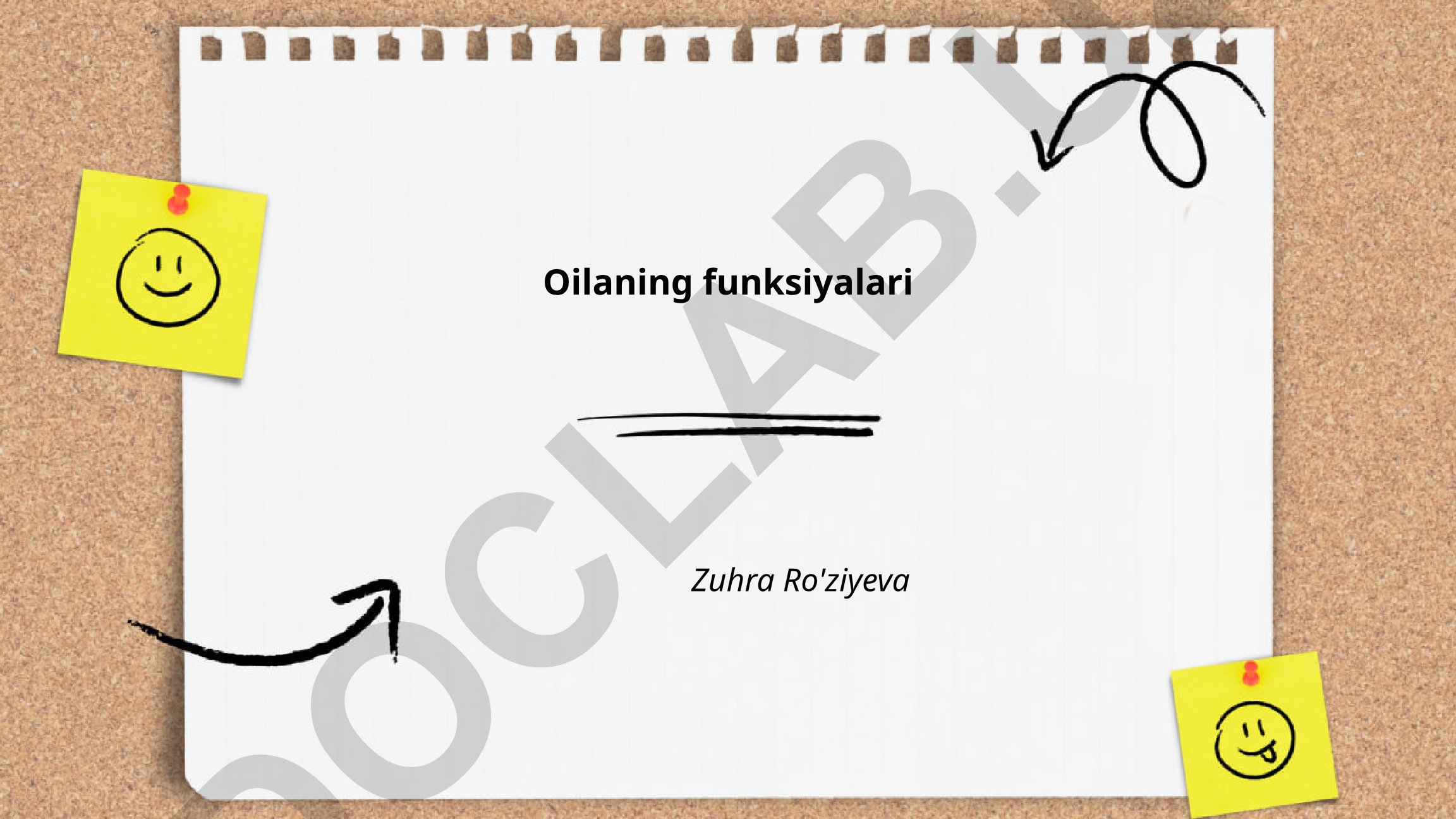 Oilaning funksiyalari