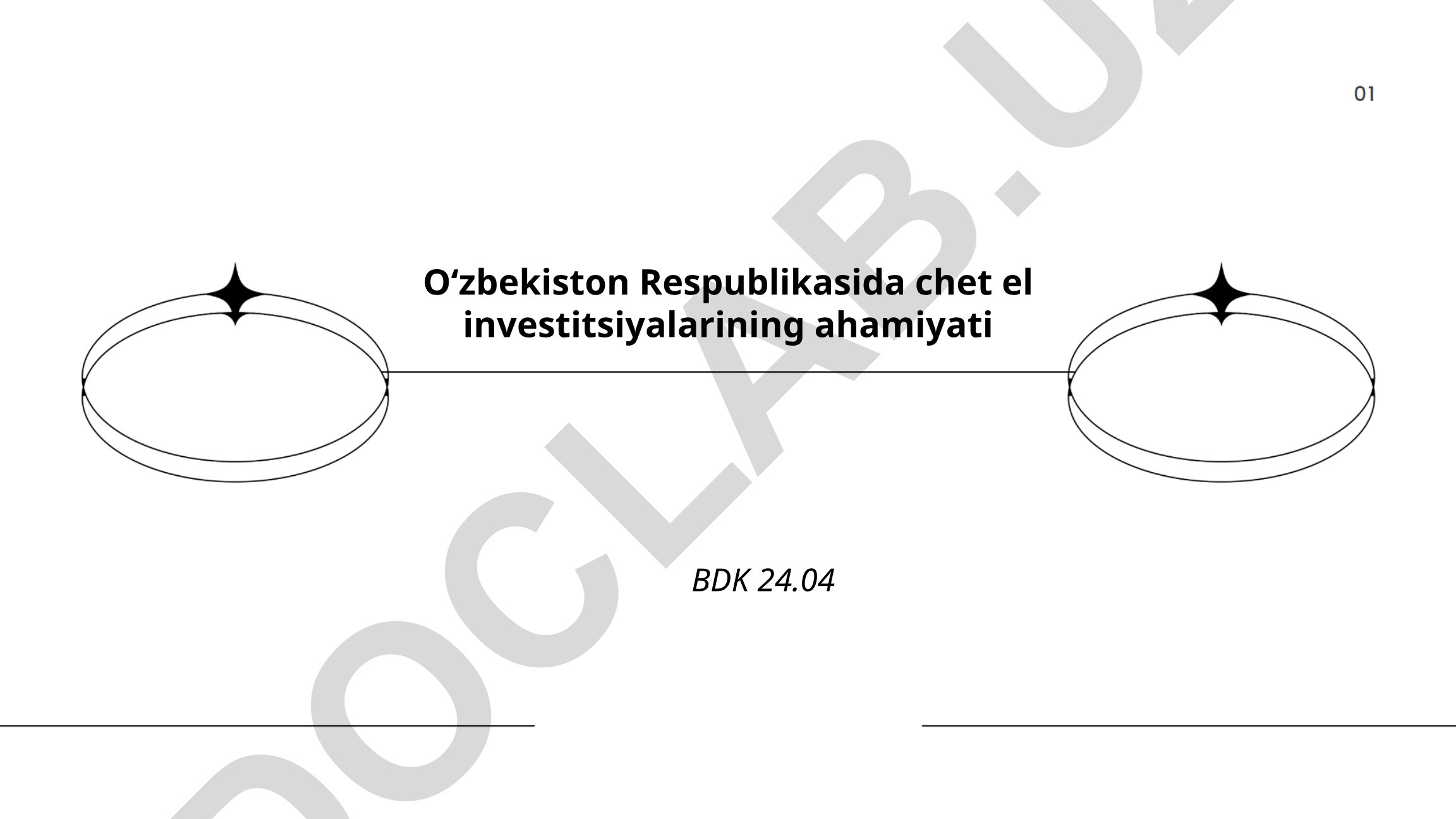 Oʻzbekiston Respublikasida chet el investitsiyalarining ahamiyati