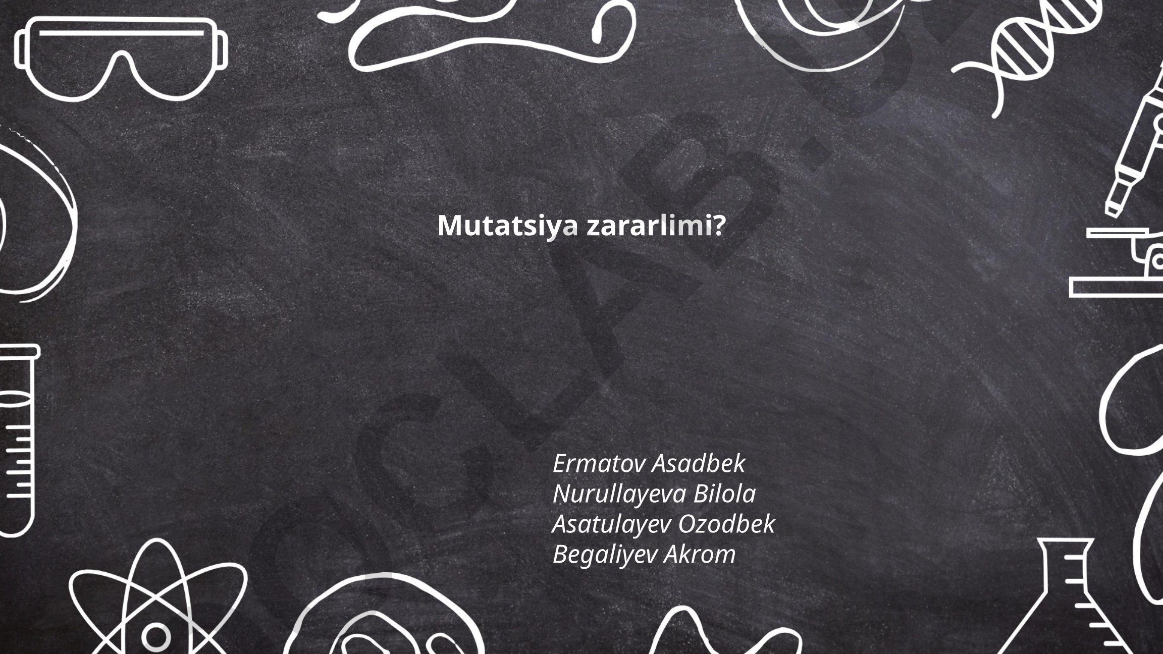 Mutatsiyalar turlari va genetika