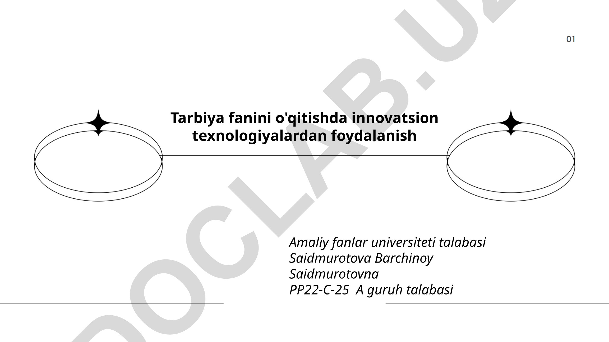 Tarbiya fanini o'qitishda innovatsion texnologiyalardan foydalanish