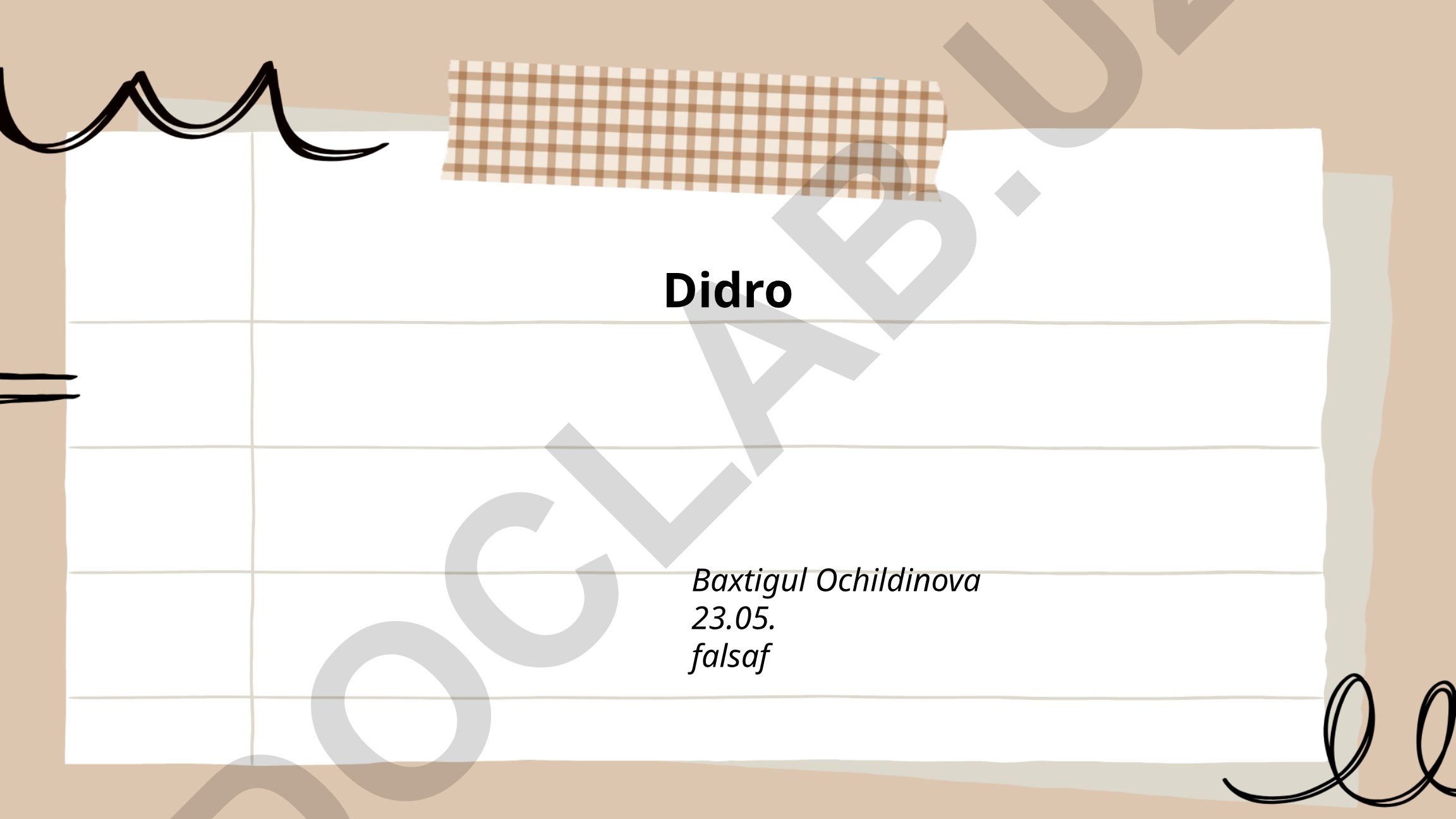 Deni Didro hayoti, asarlari va Ensiklopedistlar harakati