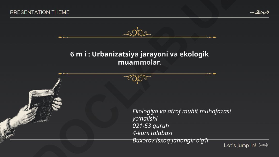 Urbanizatsiya jarayoni va ekologik muammolar