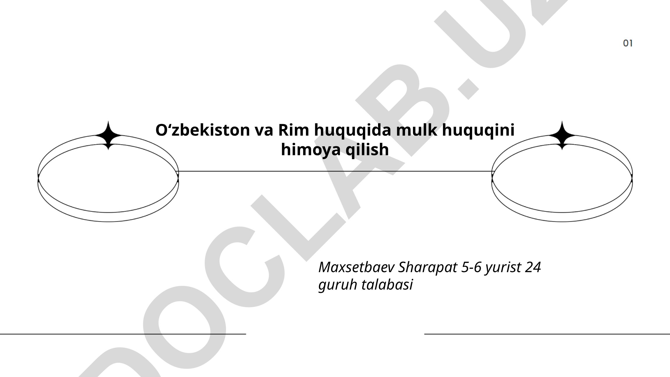 O‘zbekiston va Rim huquqida mulk huquqini himoya qilish