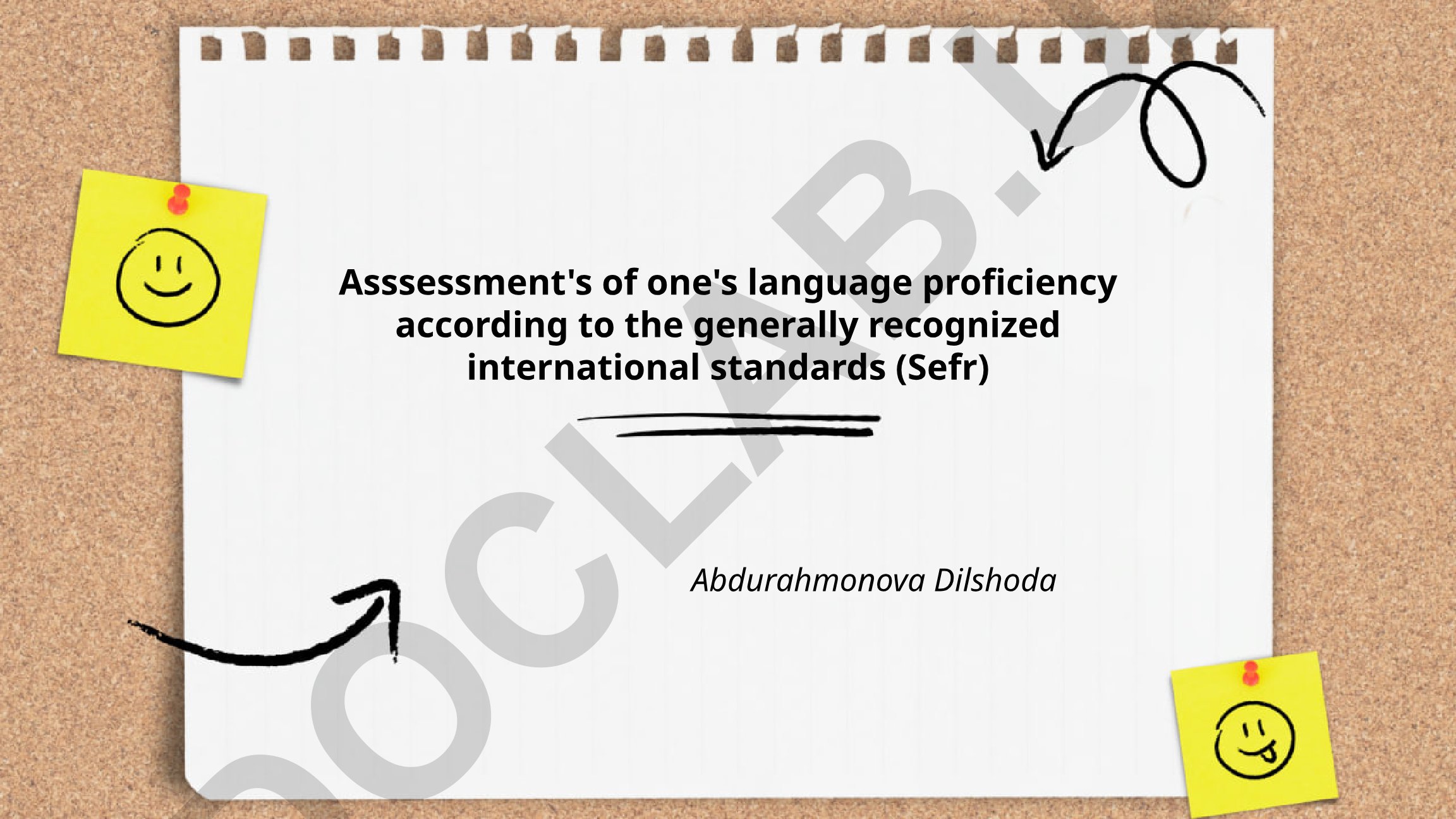 Assessment of language proficiency according to international standards (CEFR)