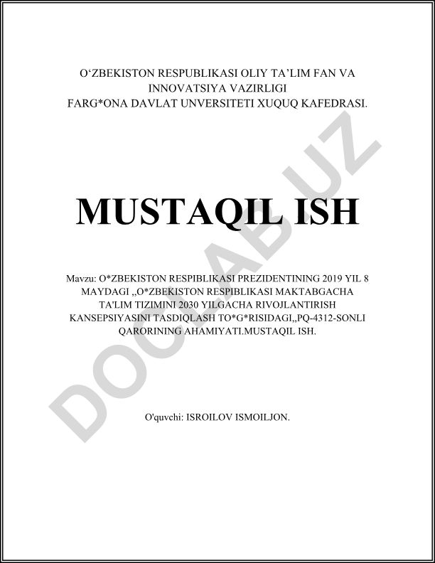 O'zbekiston Respublikasi Prezidentining 2019 yil 8 maydagi PQ-4312-sonli qarorining ahamiyati