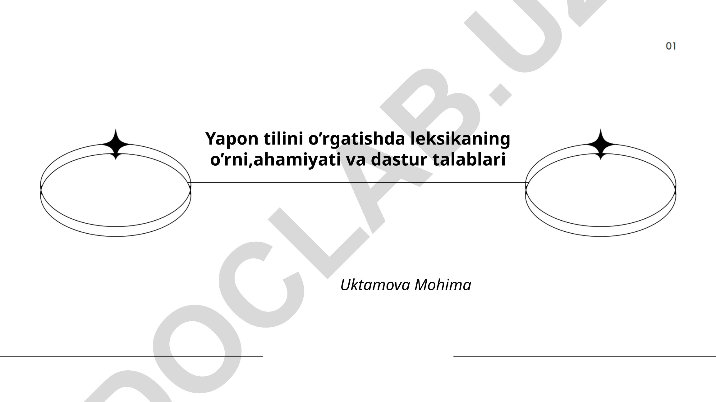 Yapon tilini o'rgatishda leksikaning o'rni, ahamiyati va dastur talablari